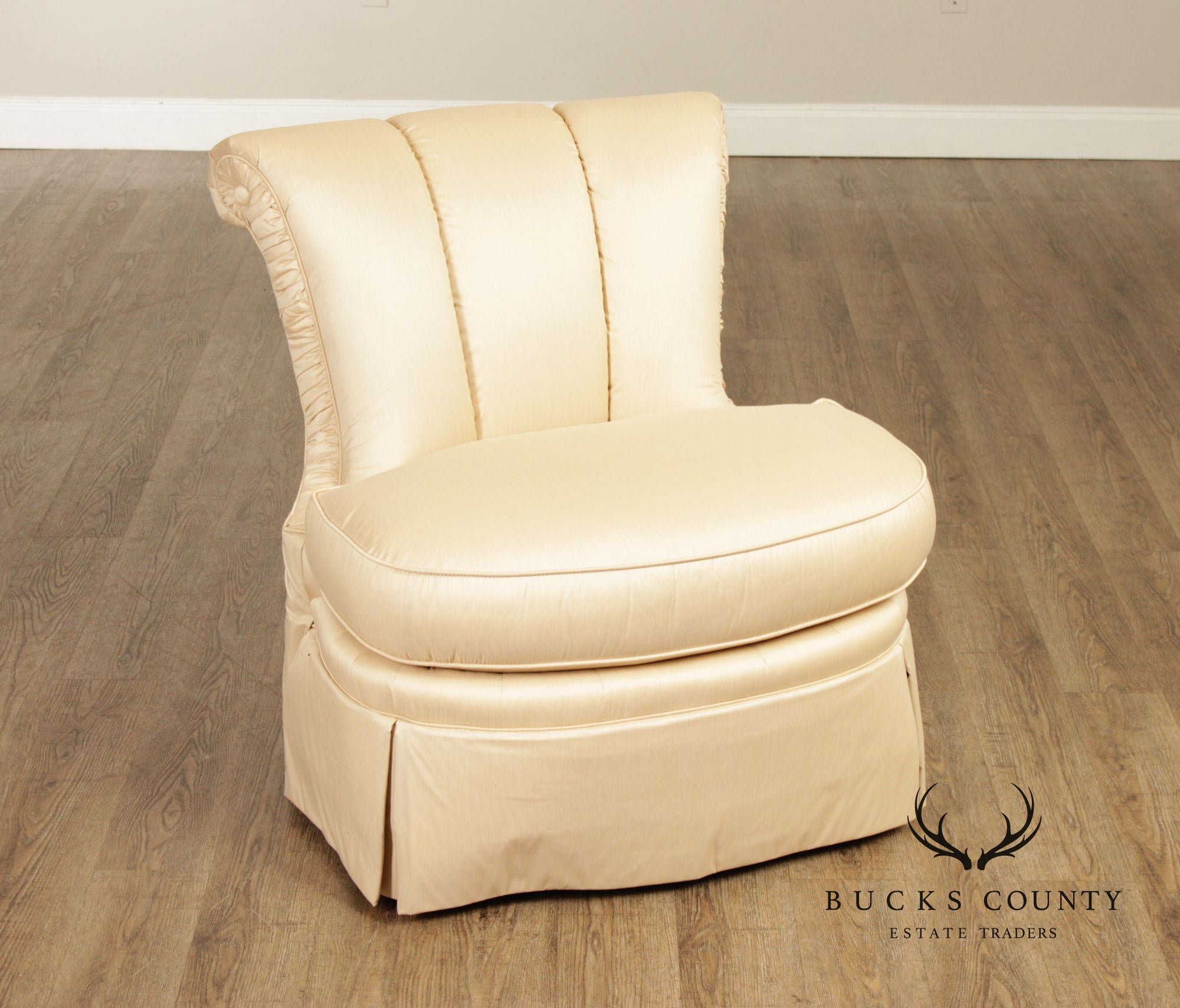 Century Furniture Pair of Upholstered Slipper Chairs