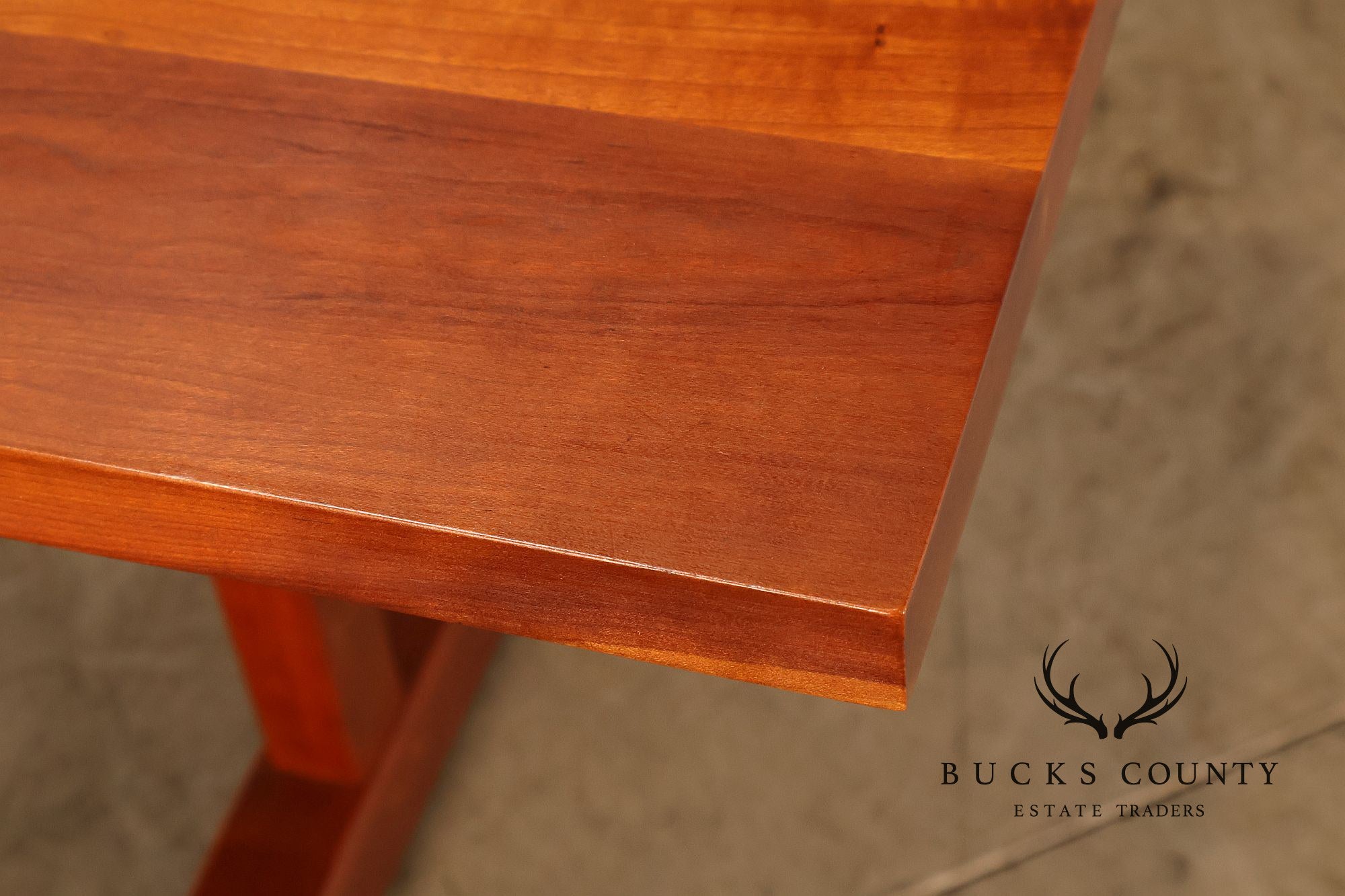 Stickley Mission Collection Solid Cherry Double Pedestal Extension Dining Table