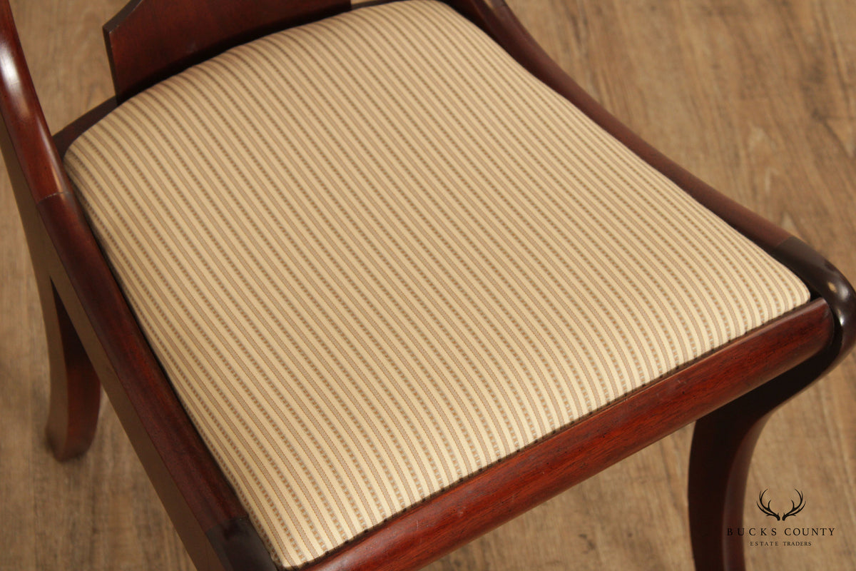Hickory Chair Empire Style Pair of Mahogany Dining Side Chairs