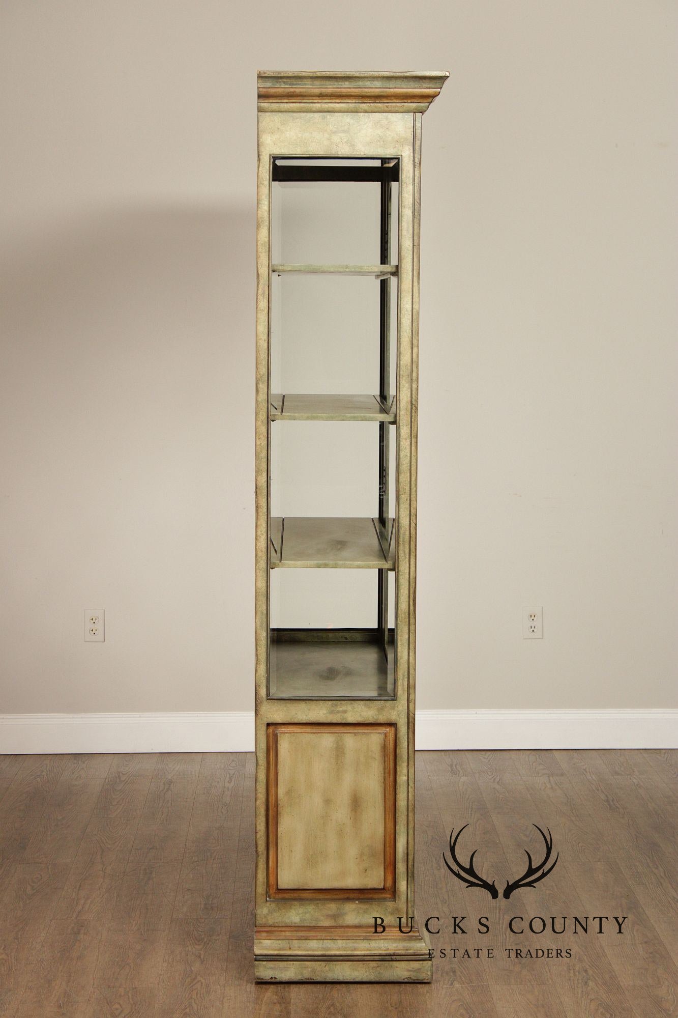 Tuscan Style Painted Two-Door Bookcase China Cabinet