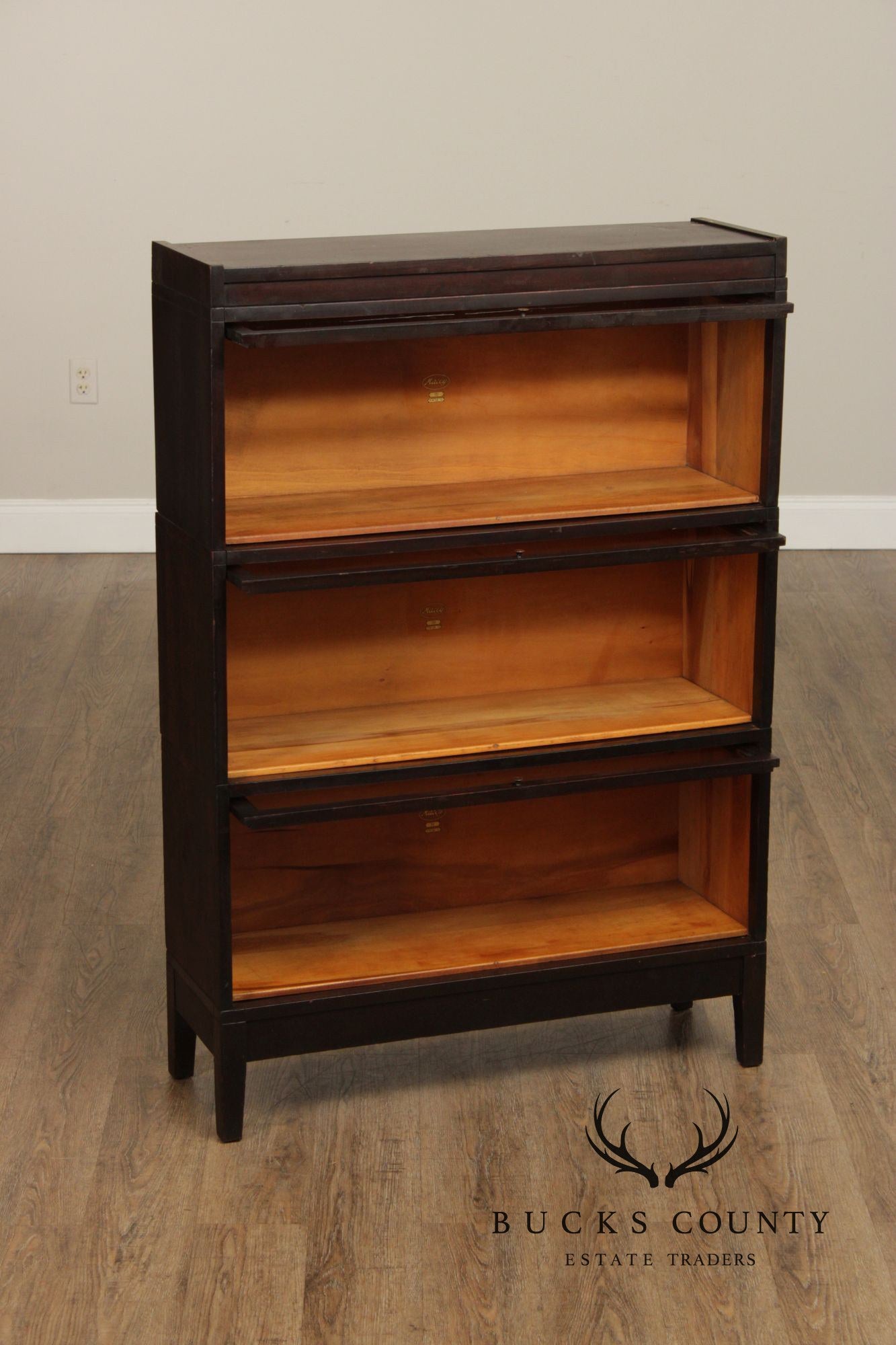 Macey Vintage Mahogany Three Section Barrister Bookcase