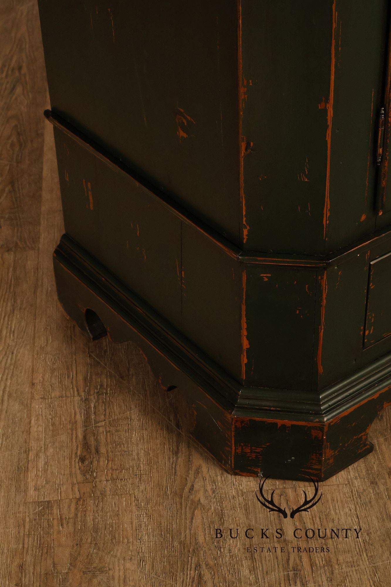 American Country Primitive Style Painted Linen Cabinet