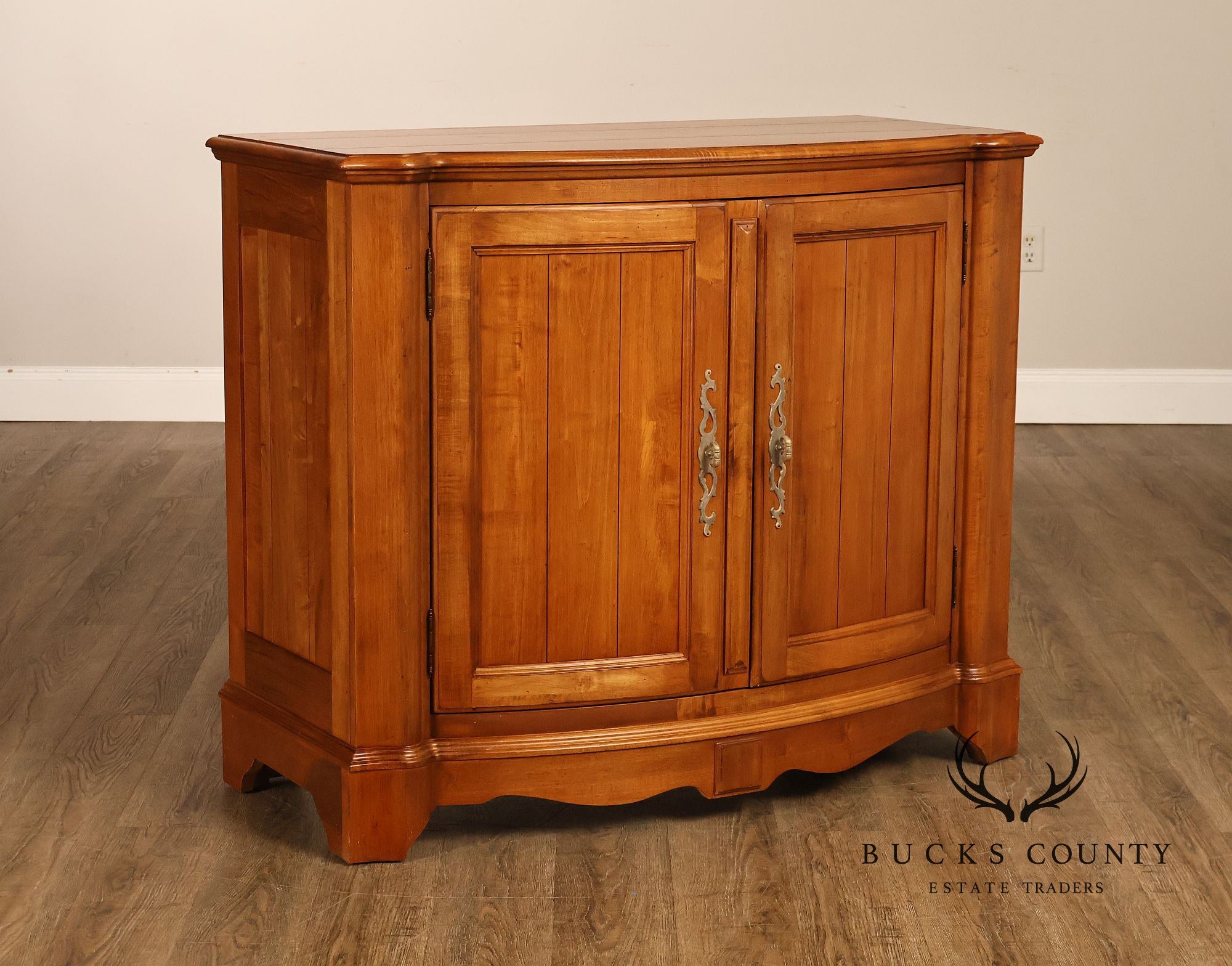 Ethan Allen French Country Style 'Legacy' Maple Bowfront Server