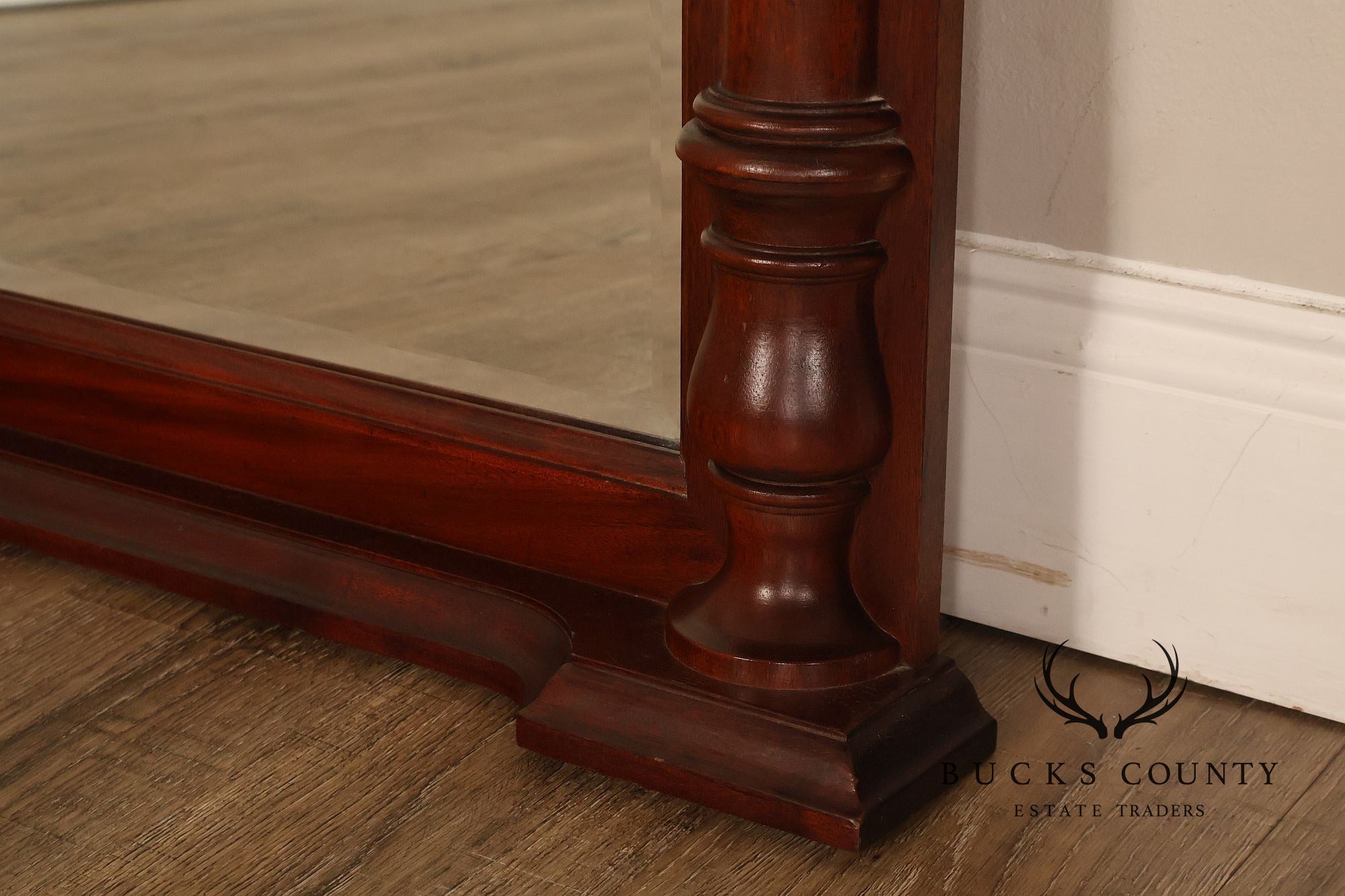 Neoclassical Style Carved Mahogany Wall Mirror