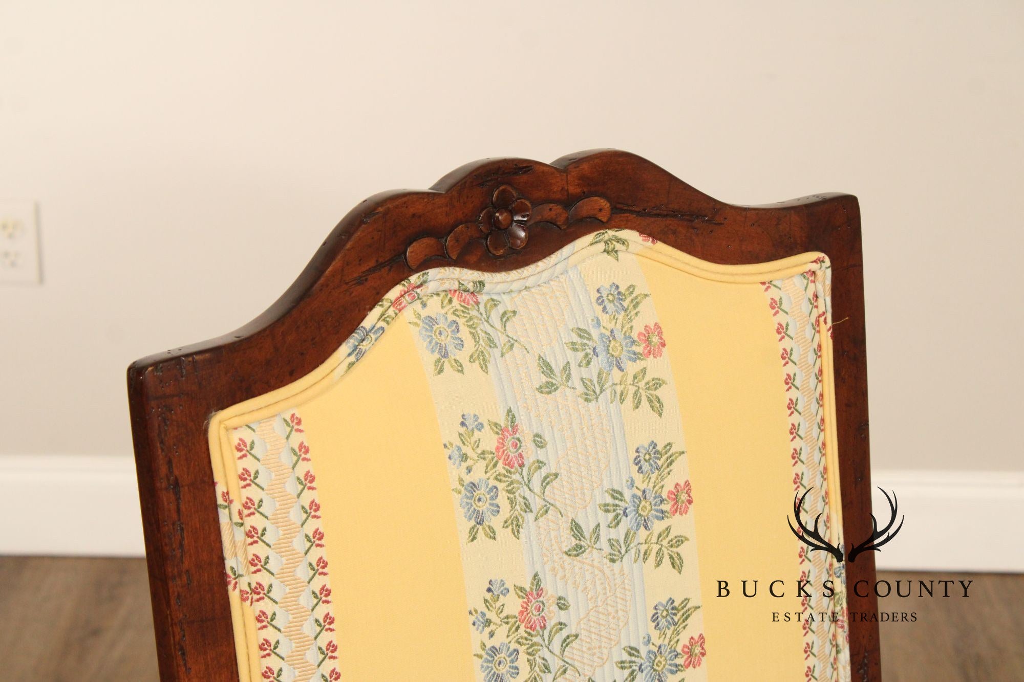 Guy Chaddock French Country Style Set Of Eight Ladder Back Dining Chairs