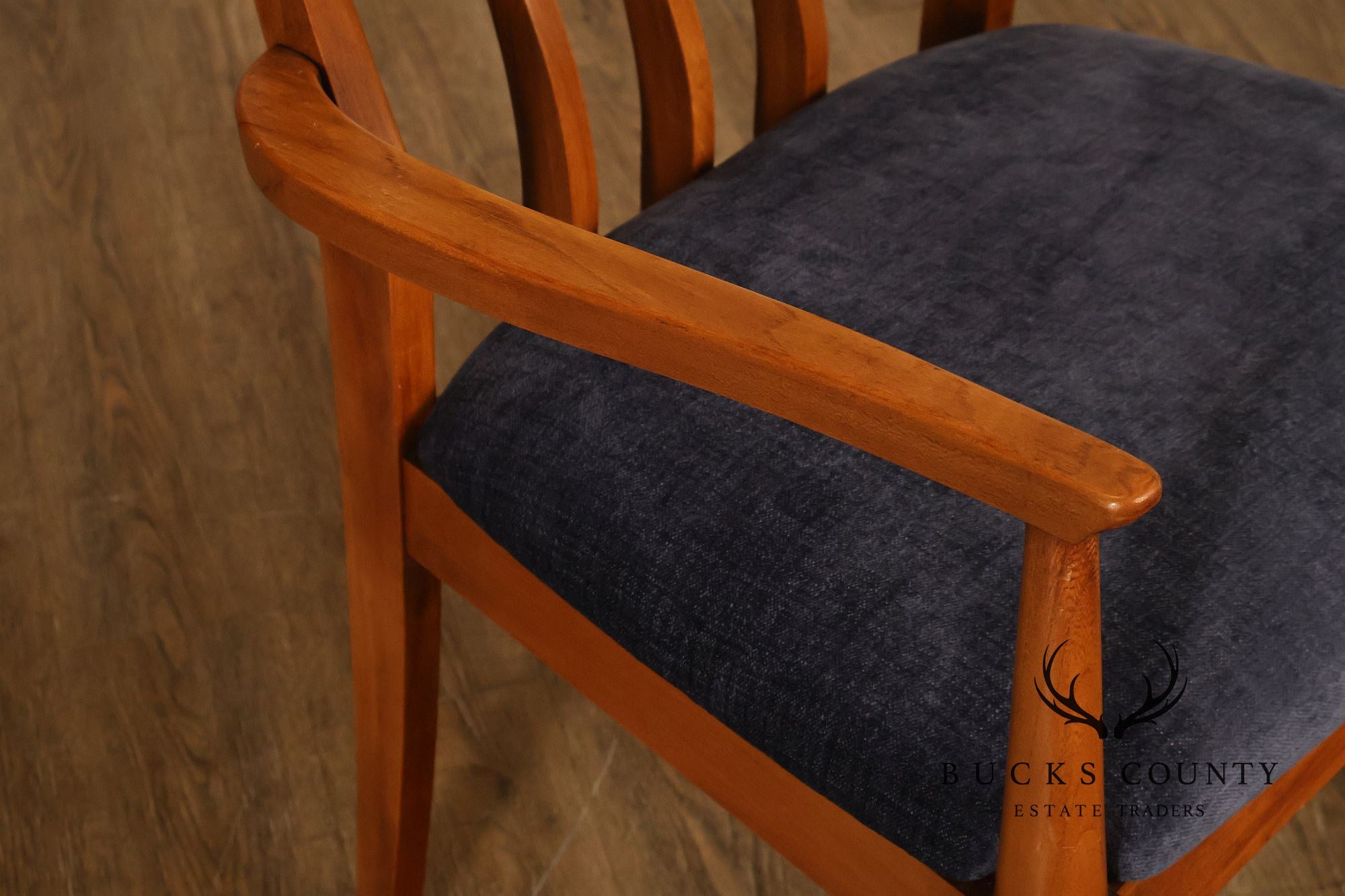 Blowing Rock Mid Century Modern Set Of Six Walnut Dining Chairs