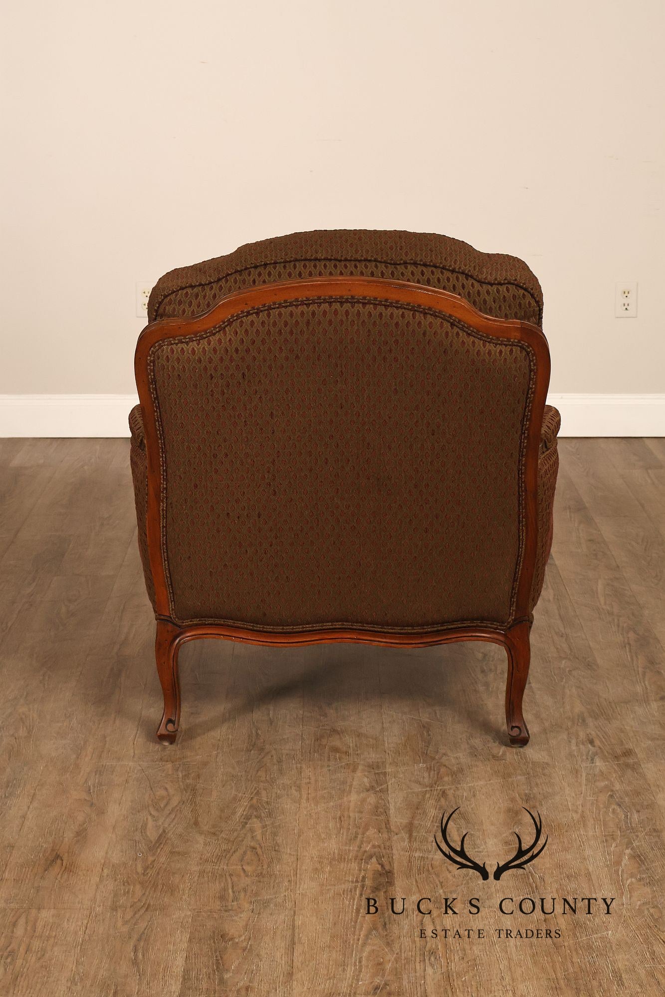 Ethan Allen French Louis XV Style 'Versailles' Armchair and Ottoman