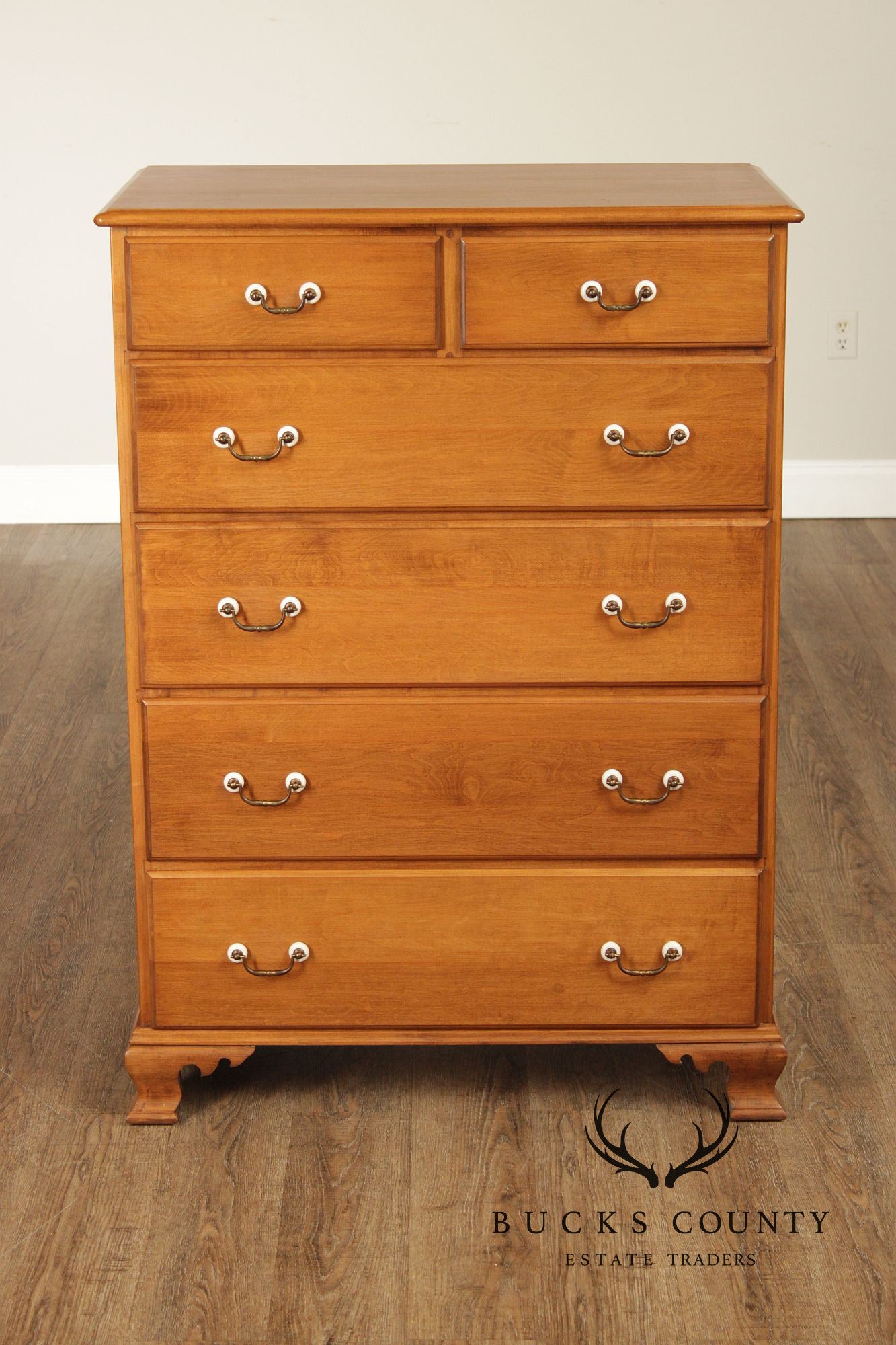 Beals Furniture Vintage Traditional Rock Maple Tall Chest