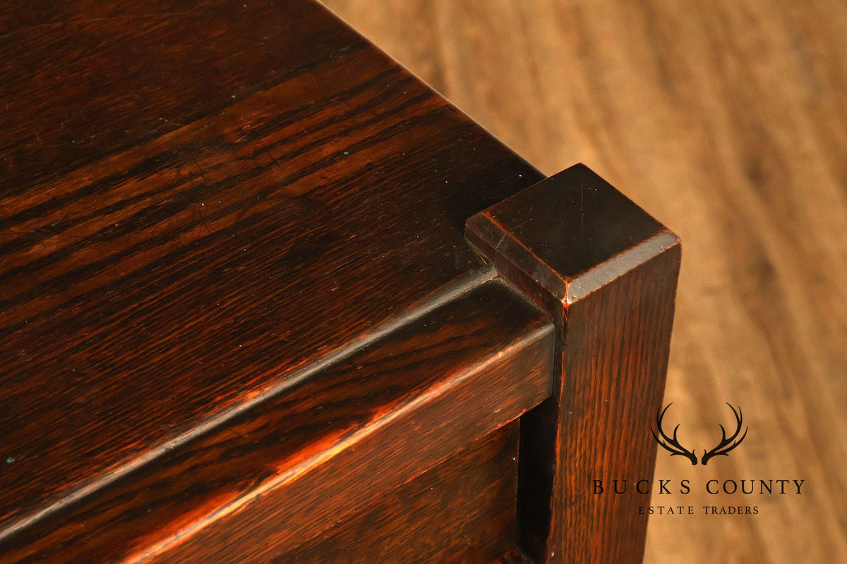 Antique Lifetime Furniture Mission Oak Bookcase Cabinet