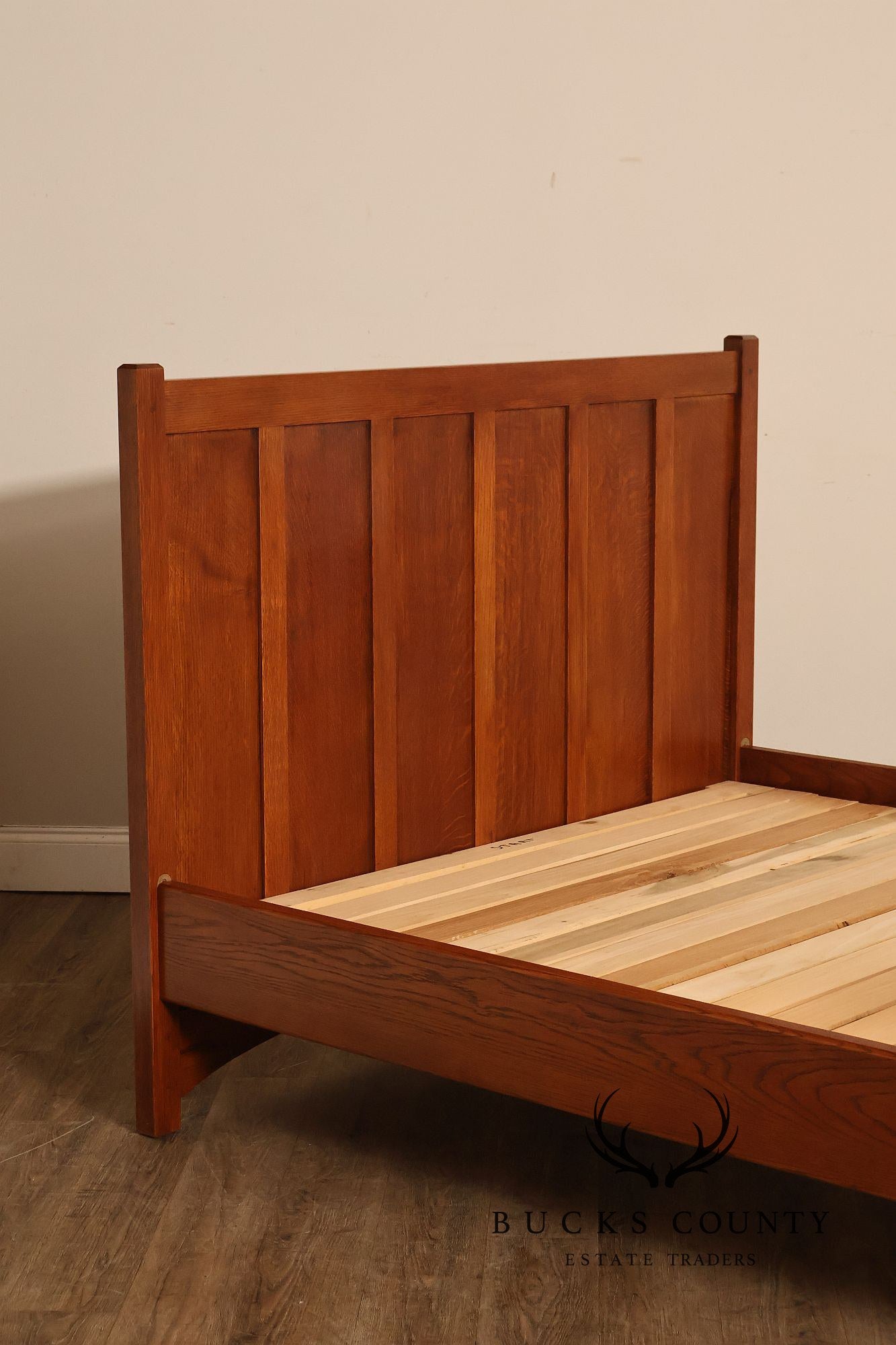Custom Mission Oak Full Oak Bed
