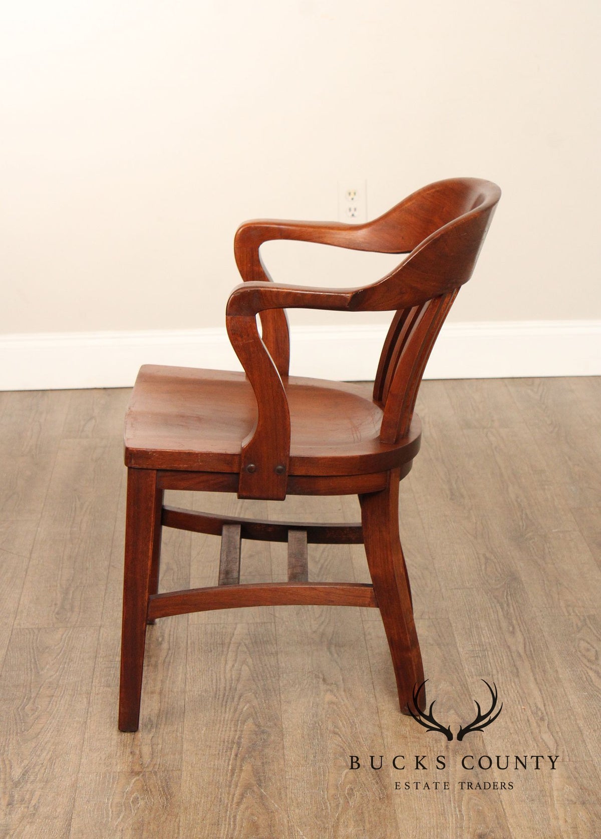 The Milwaukee Chair Co. Assembled Set Of Five Solid Walnut Bankers Chairs