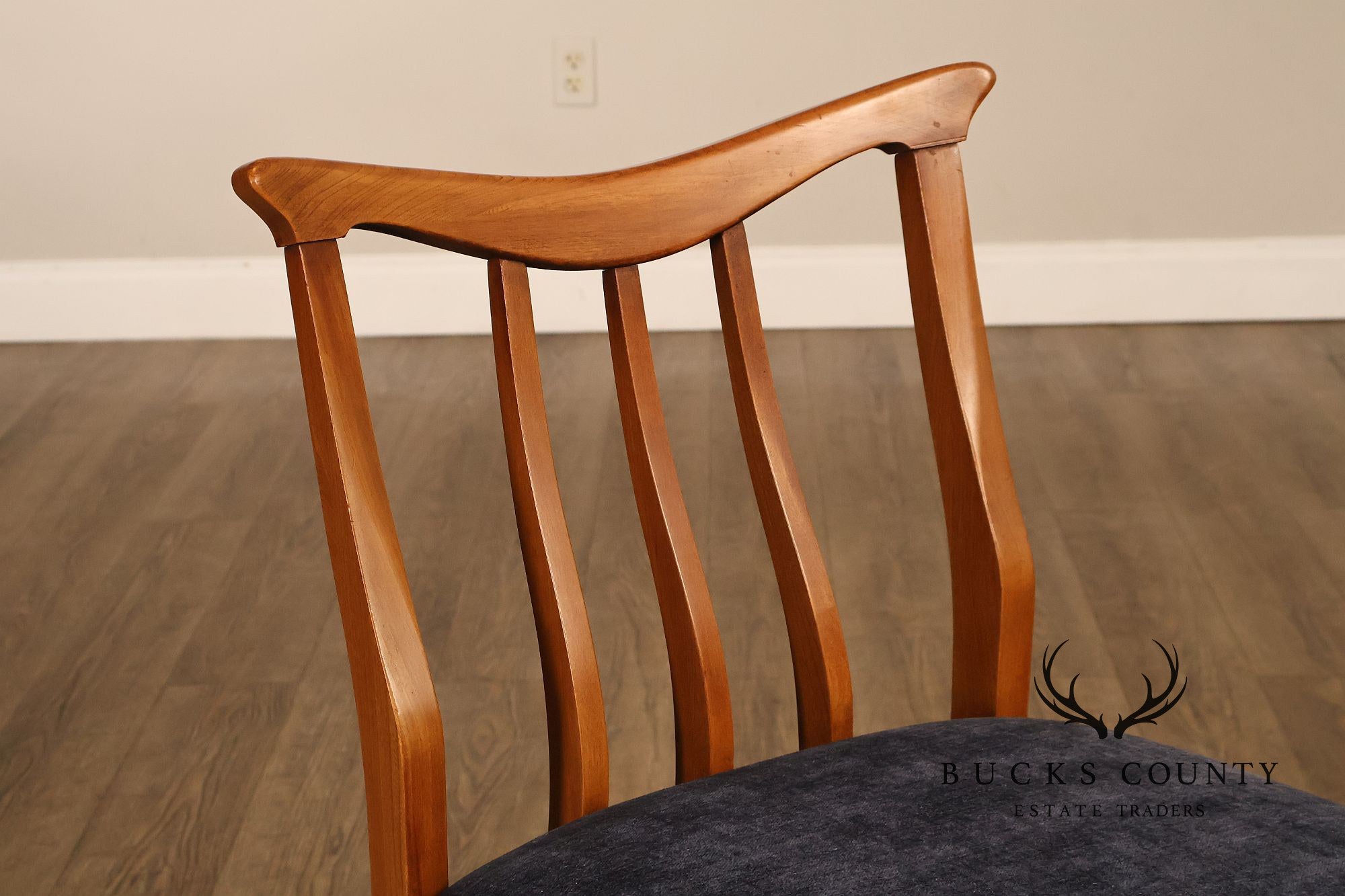 Blowing Rock Mid Century Modern Set Of Six Walnut Dining Chairs