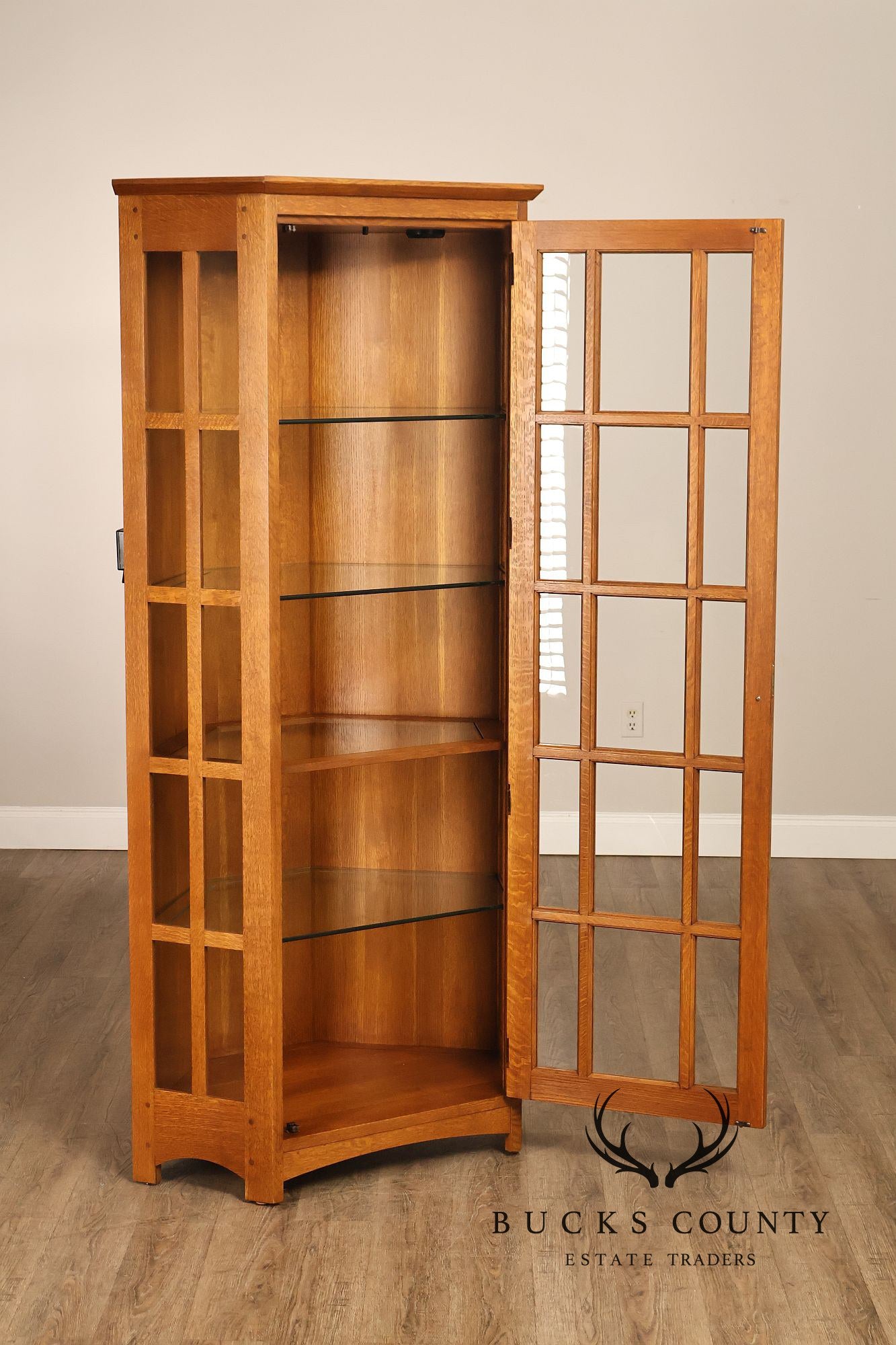 Stickley Mission Collection Oak Corner Cabinet