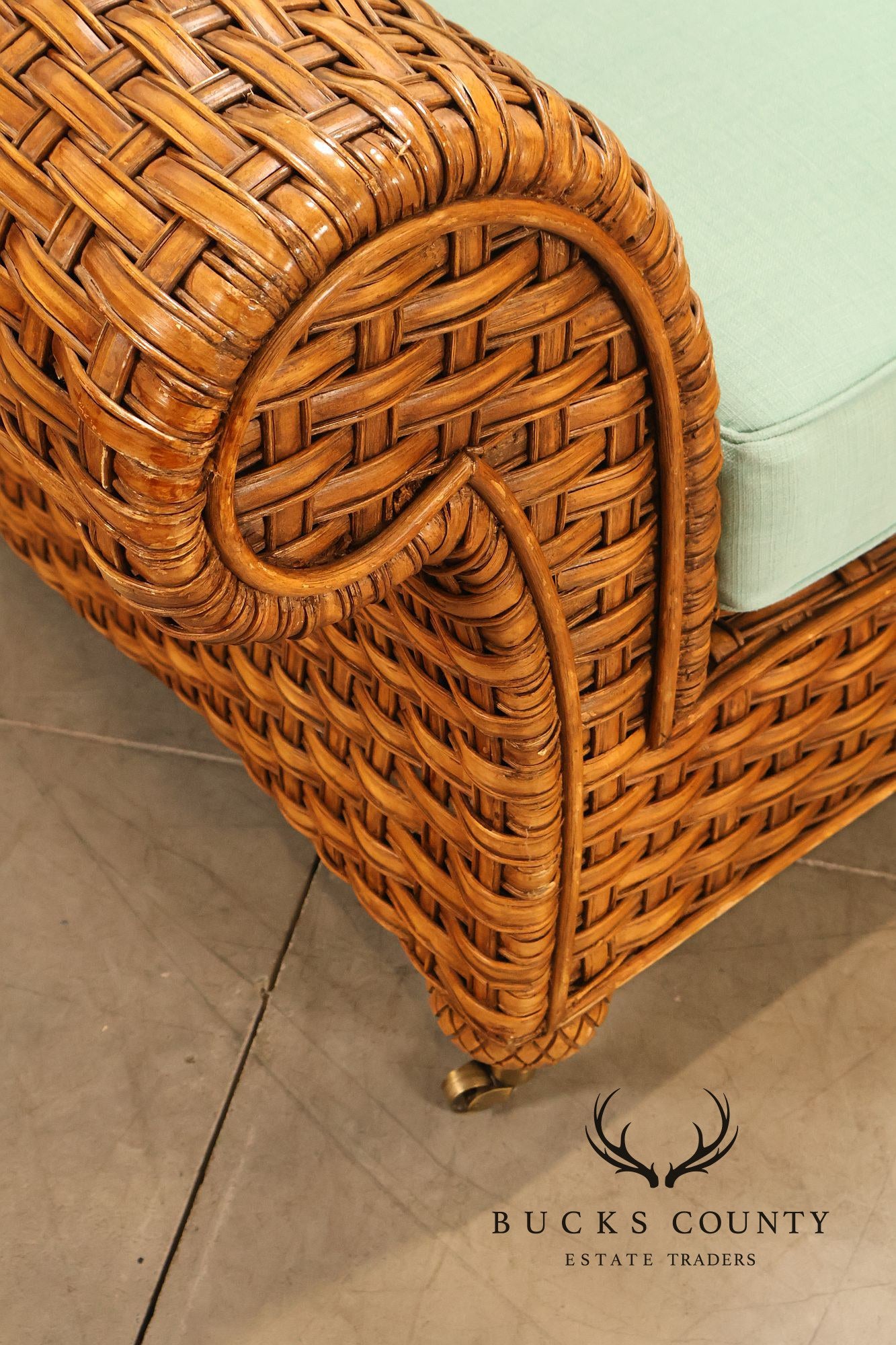Lane Venture Excursions Pair Of Wicker Sofas With Cushions