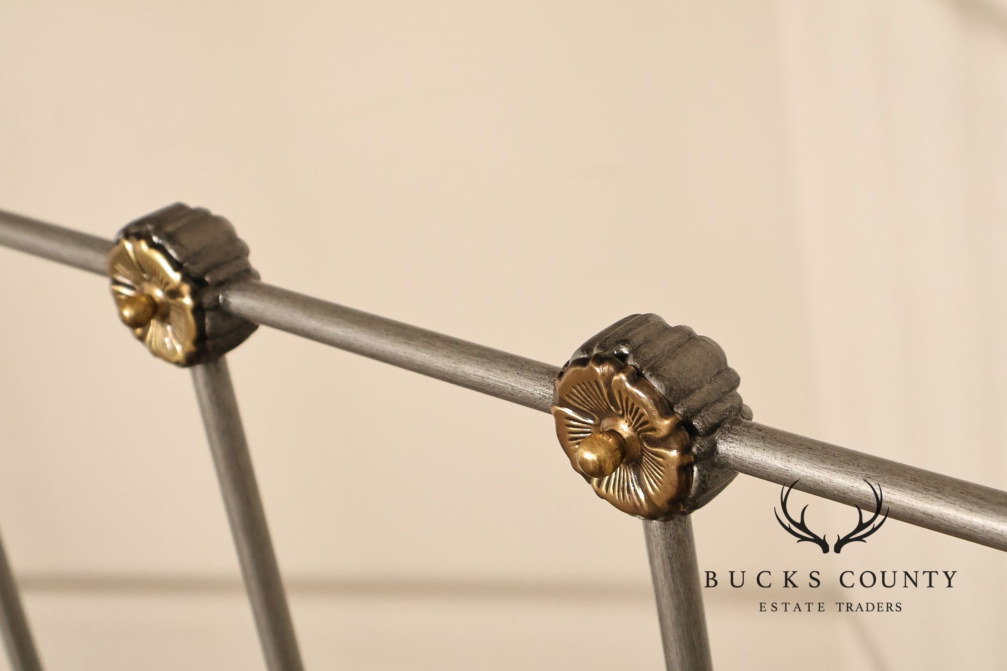 Contemporary Iron And Brass King Size Metal Bed Frame