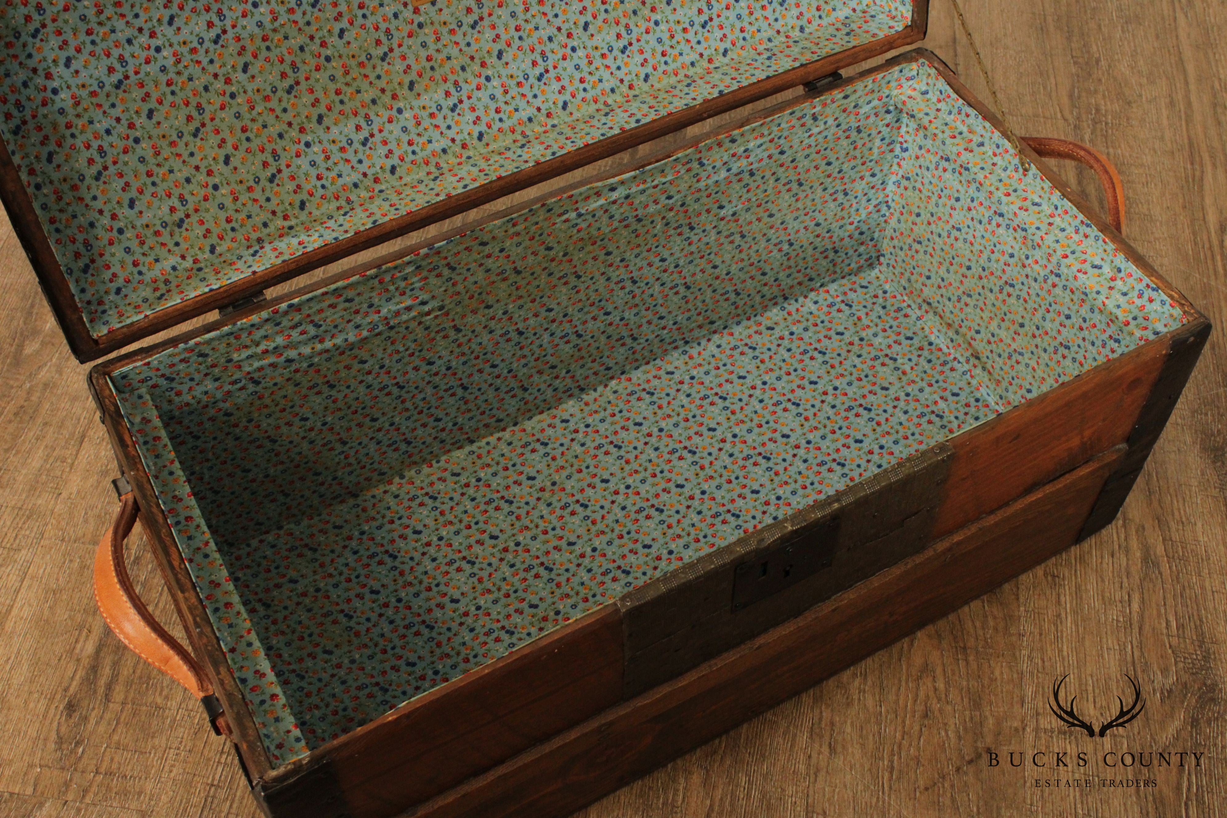 Antique Restored Steamer Travel Trunk