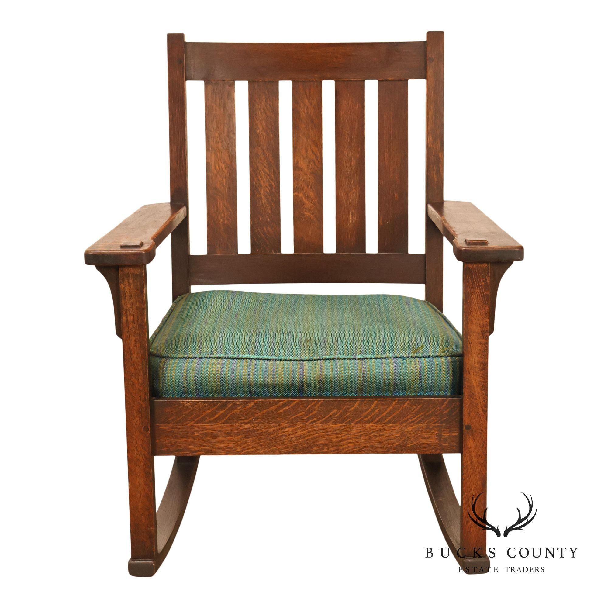 Antique Stickley Brothers Mission Oak Rocking Chair