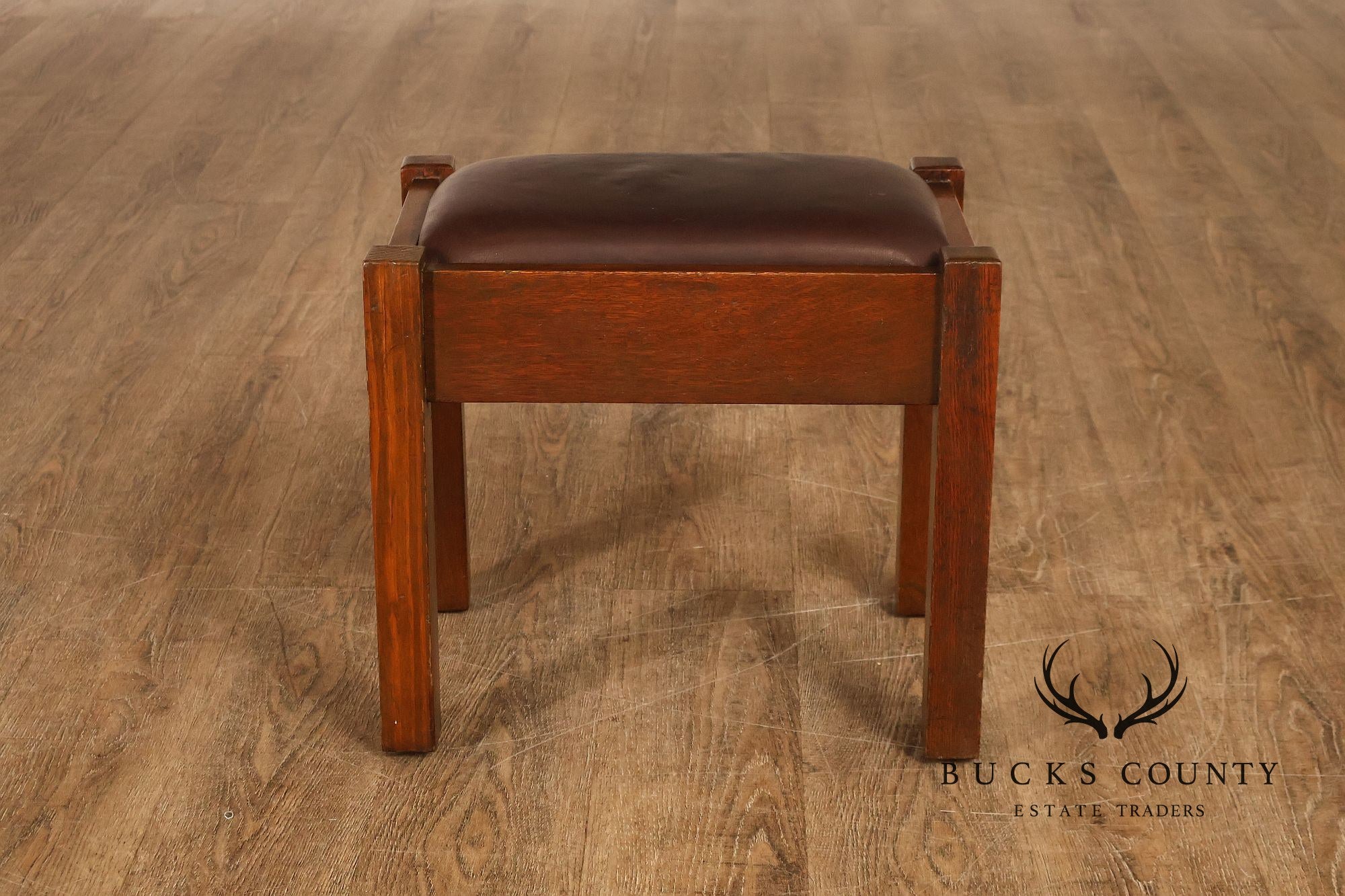 Antique Stickley Brothers Mission Oak Footstool Ottoman