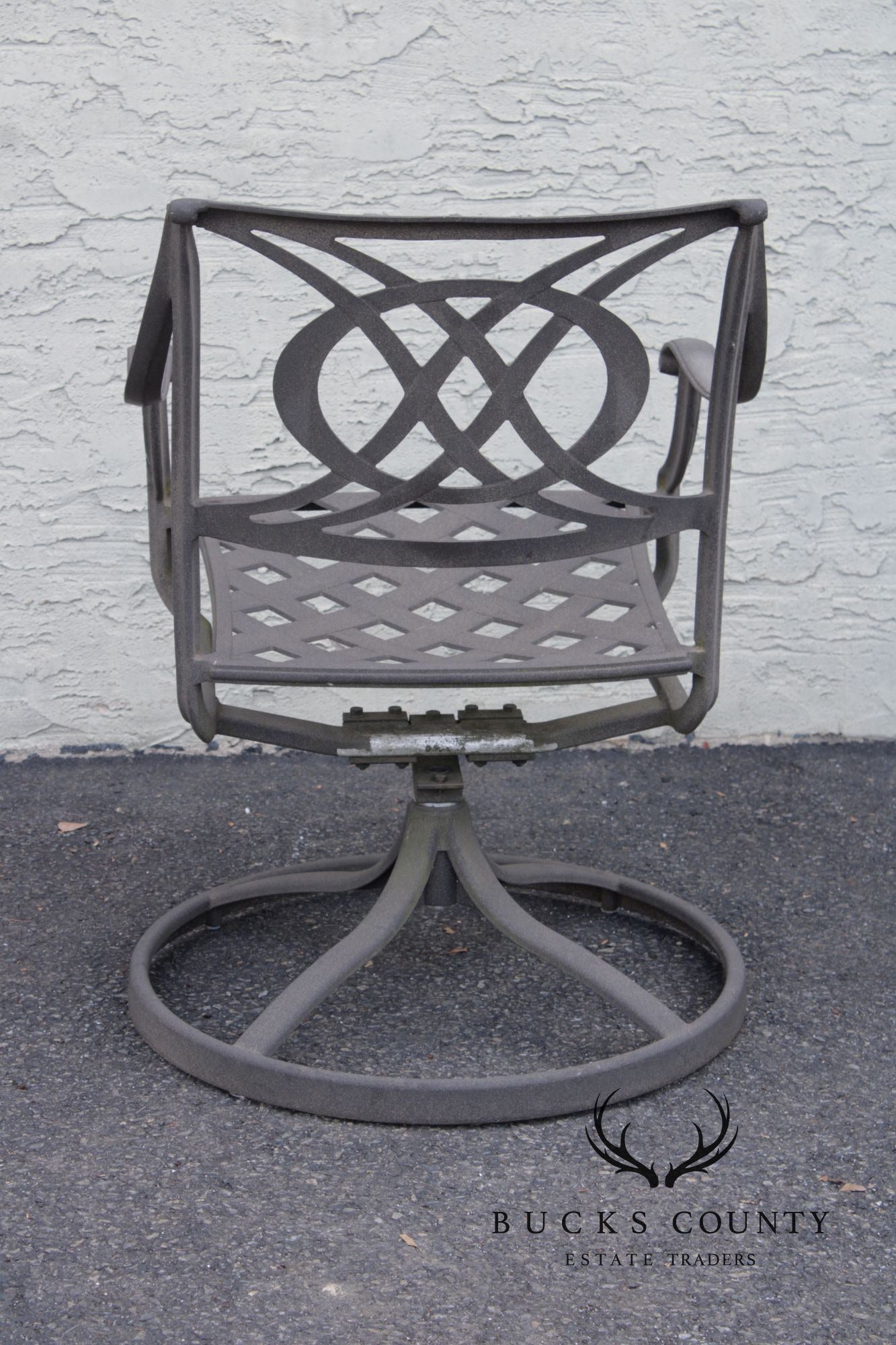 Telescope Casual Pair of 'Cadiz' Cast Aluminum Patio Swivel Rockers