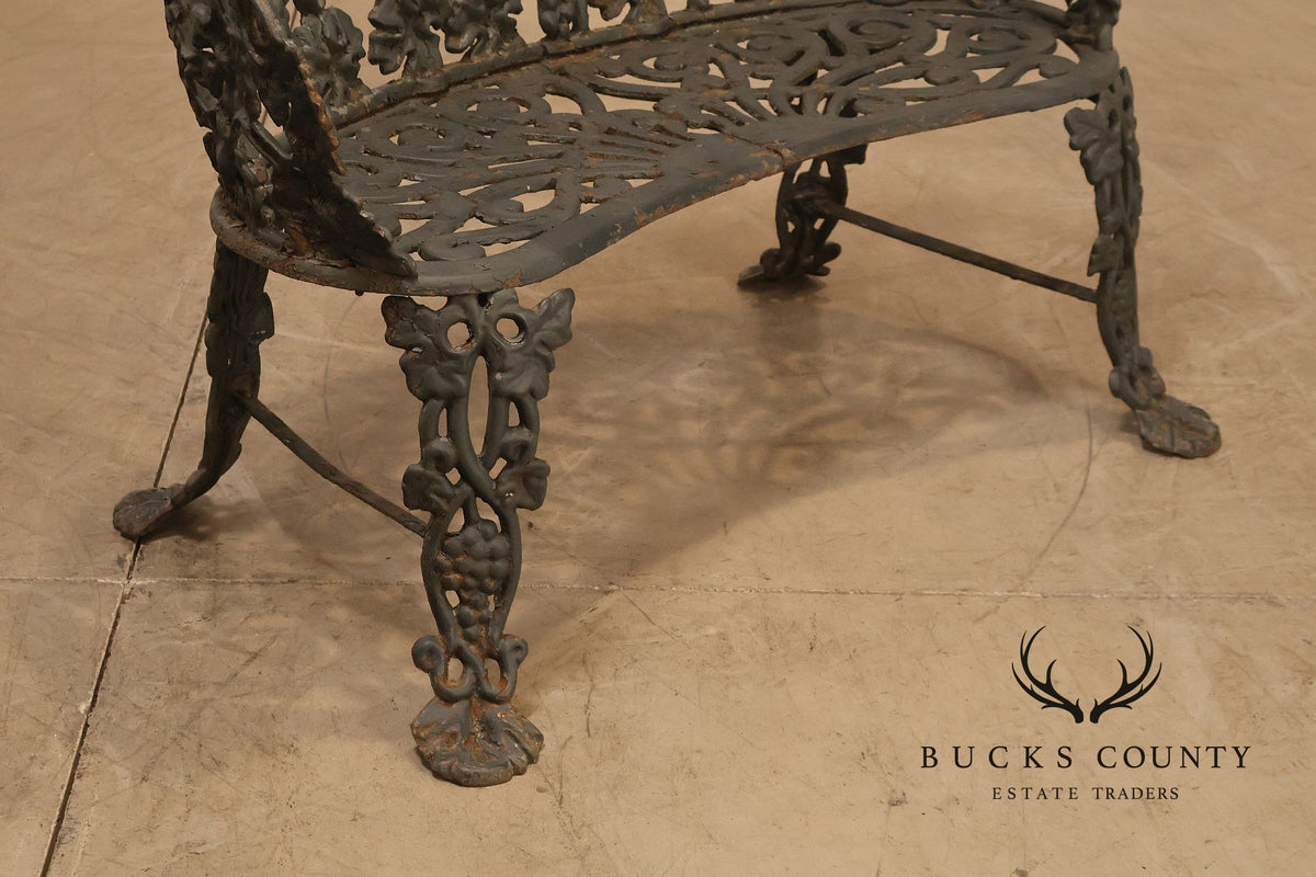 Antique Victorian Cast Iron Garden Bench