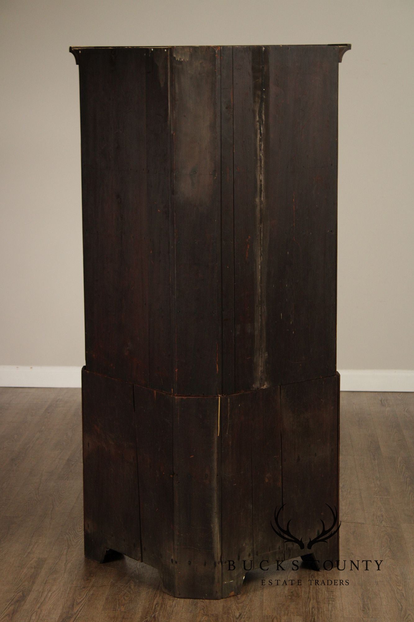 Antique American Cherry Two Piece Corner Cupboard