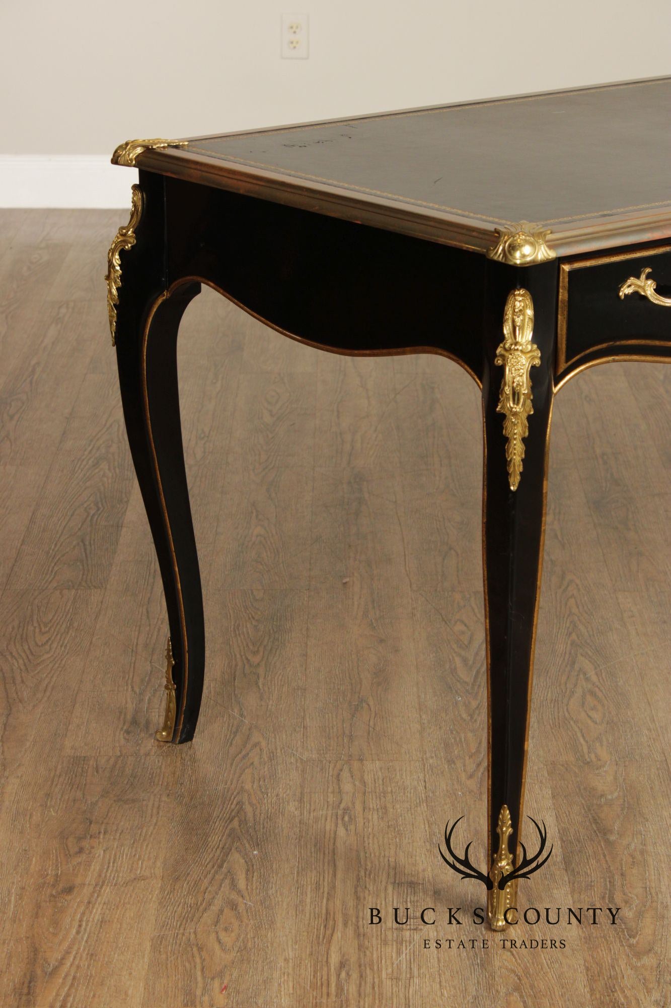 Baker Furniture Napoleon II Style Leather Top Writing Desk