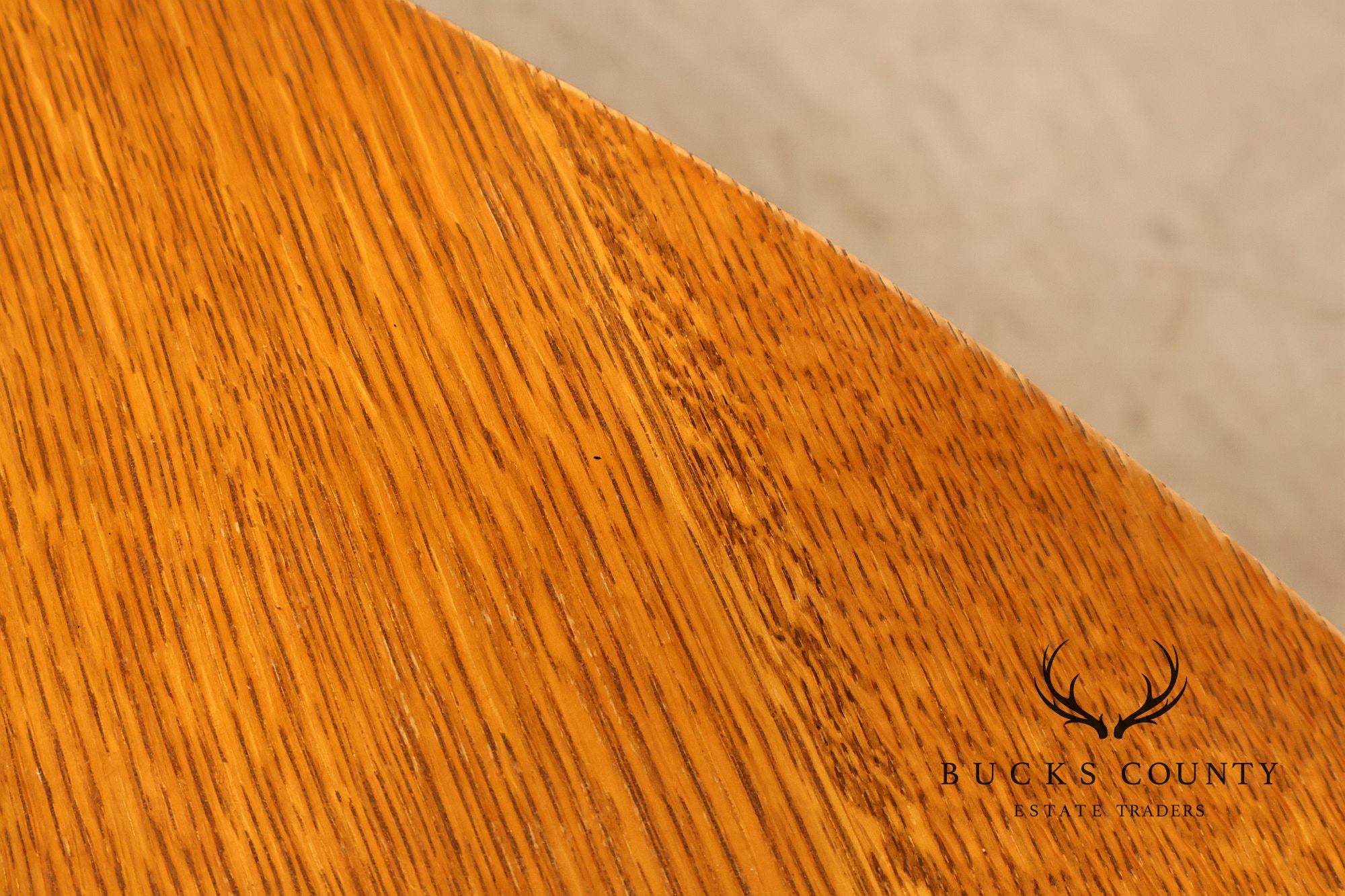 Stickley Mission Collection Round Oak Extension Dining Table With 3 Leaves In 35 Fayetteville Finish