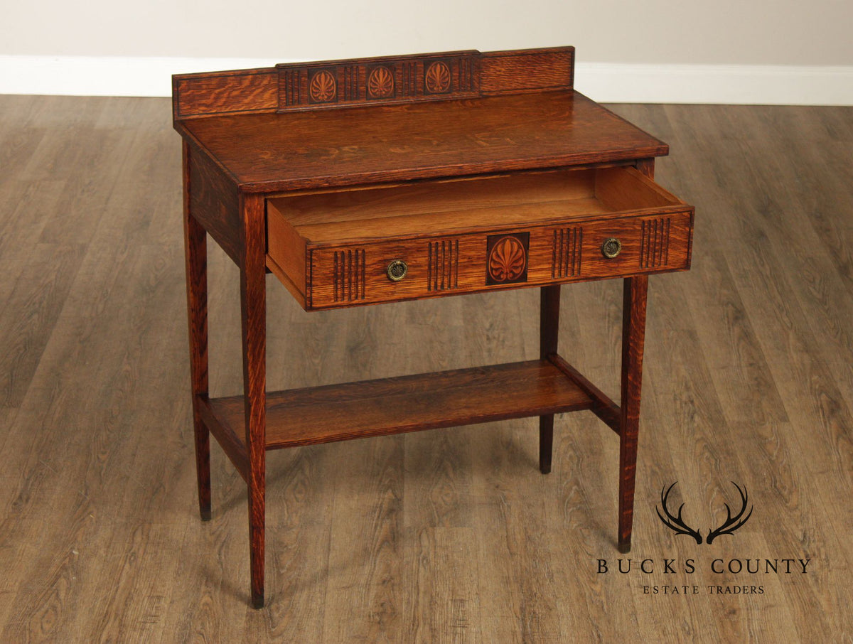 Lifetime Furniture Edwardian Oak Server With Drawer And Lower Shelf