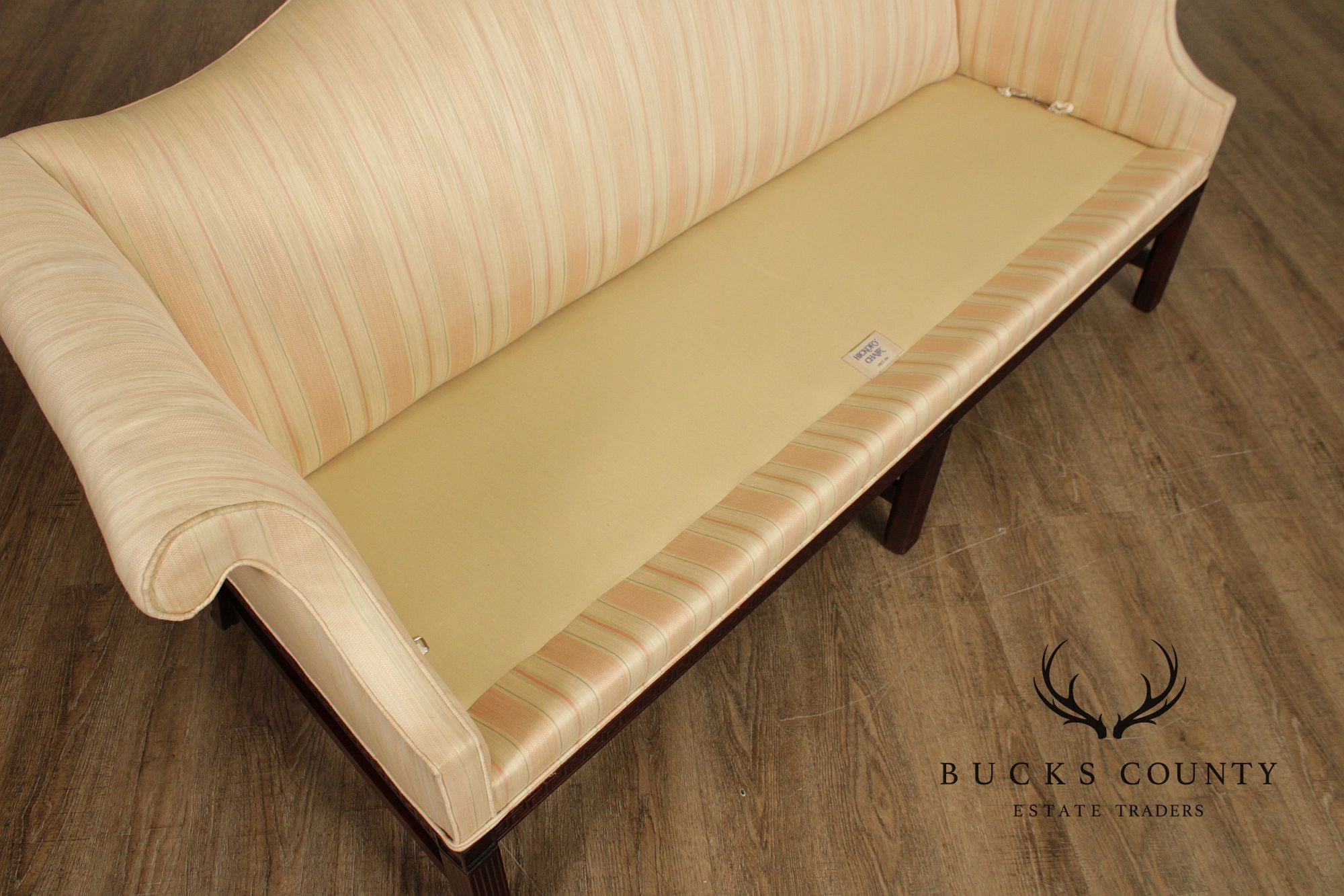 Hickory Chair Chippendale Style Mahogany Camelback Sofa