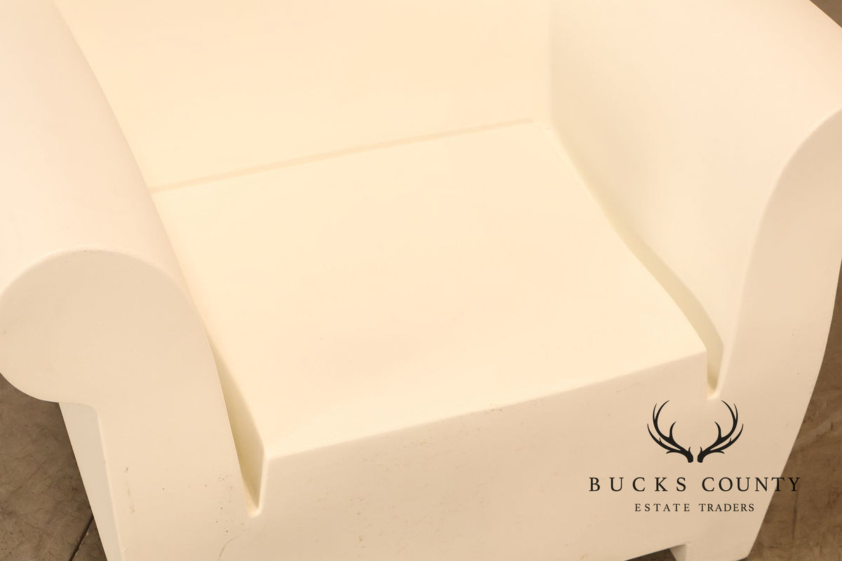Kartell Philippe Starck Pair Of Bubble Club White Armchairs