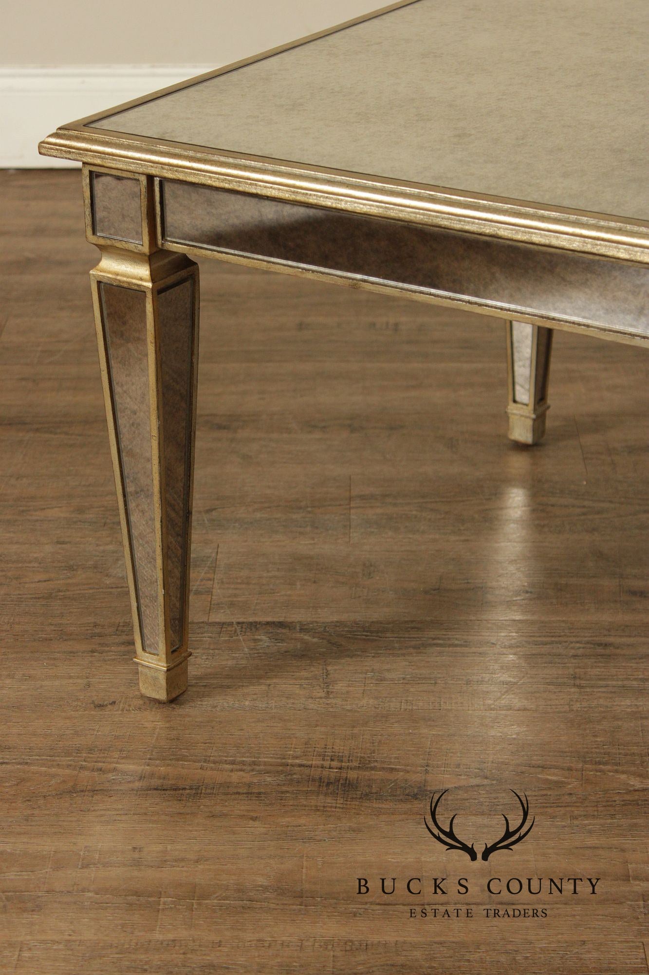 Ethan Allen Hollywood Regency Mirrored Coffee Table