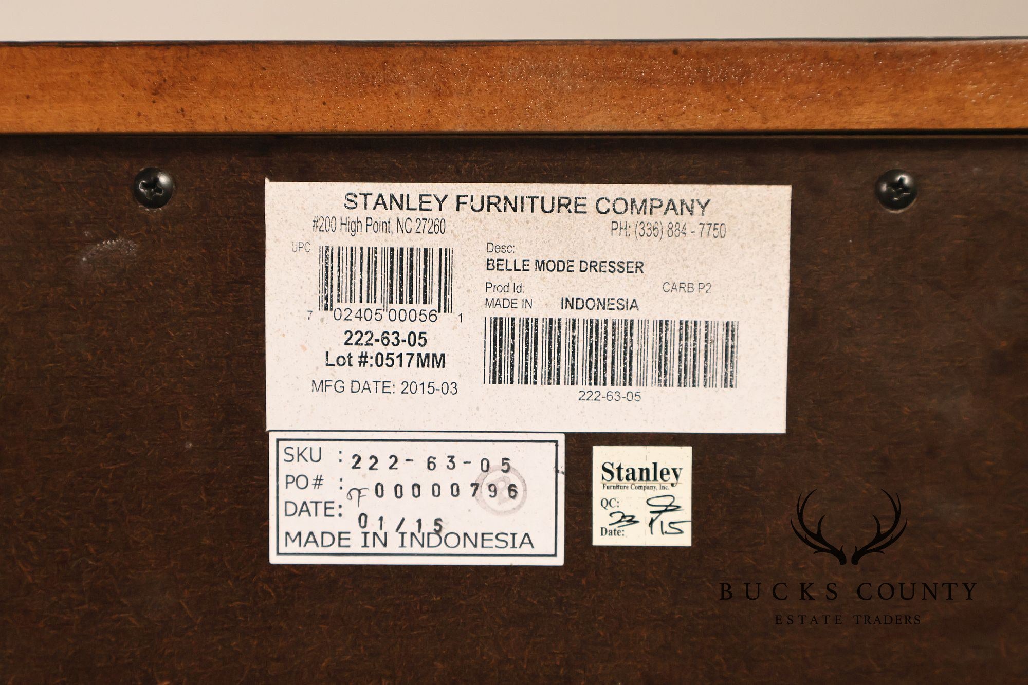 Stanley Furniture Italian Provincial Style Belle Mode Dresser