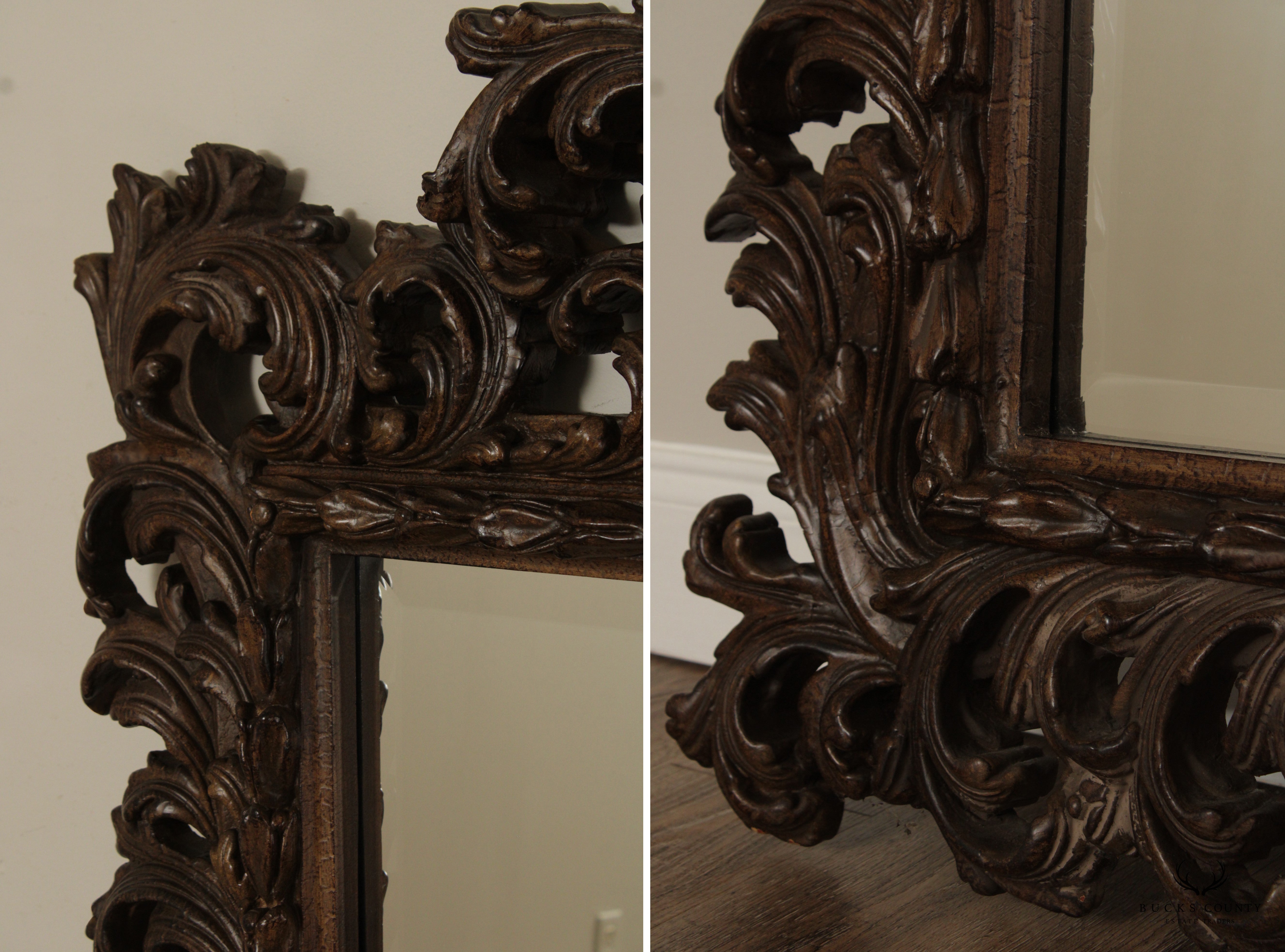 Timeless Reflections Rococo Style Carved Wall Mirror