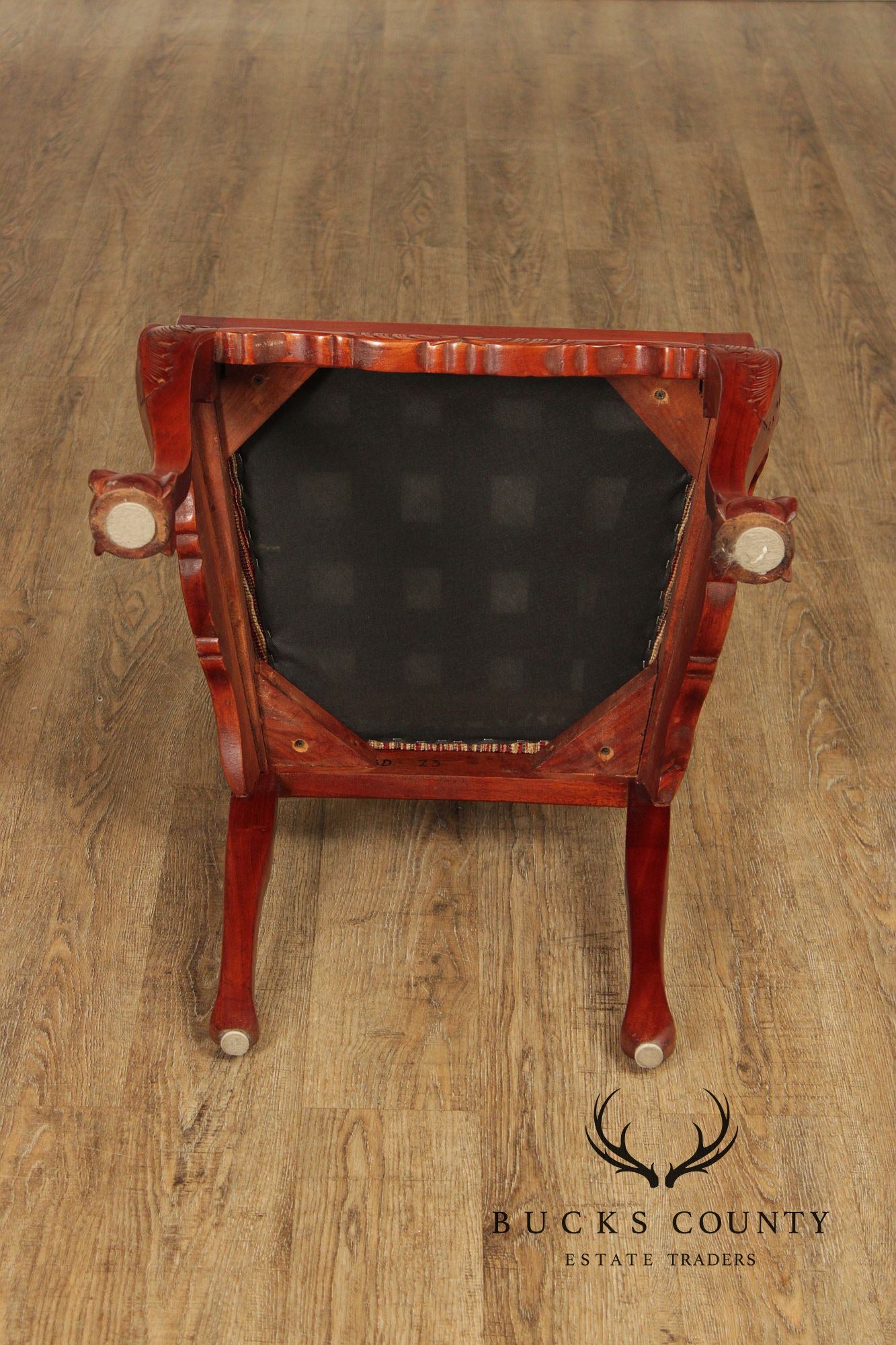 Chippendale Style Set of Four Carved Mahogany Dining Chairs