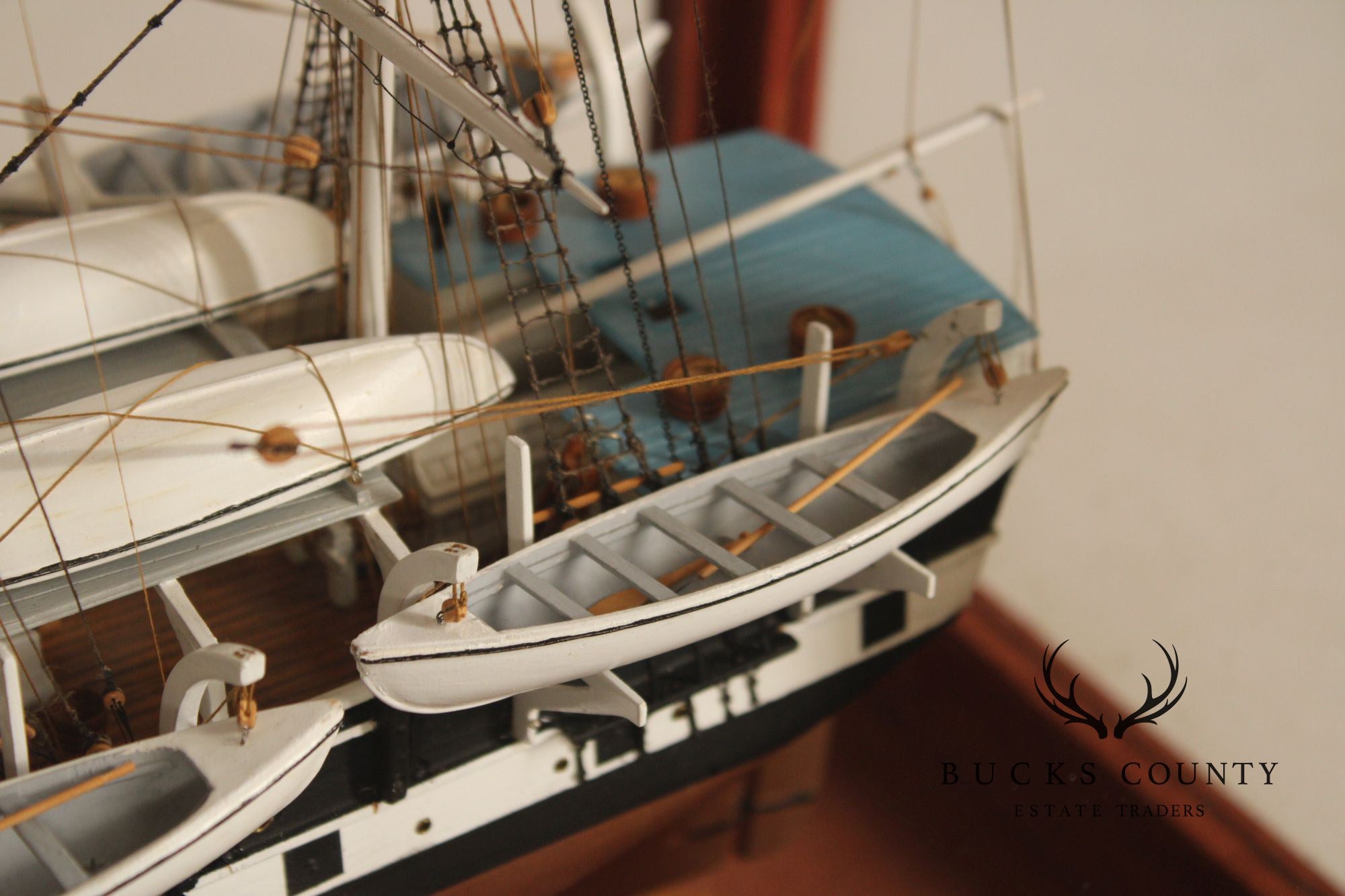 Model Ship 'Charles W. Morgan' In Wooden Display Case