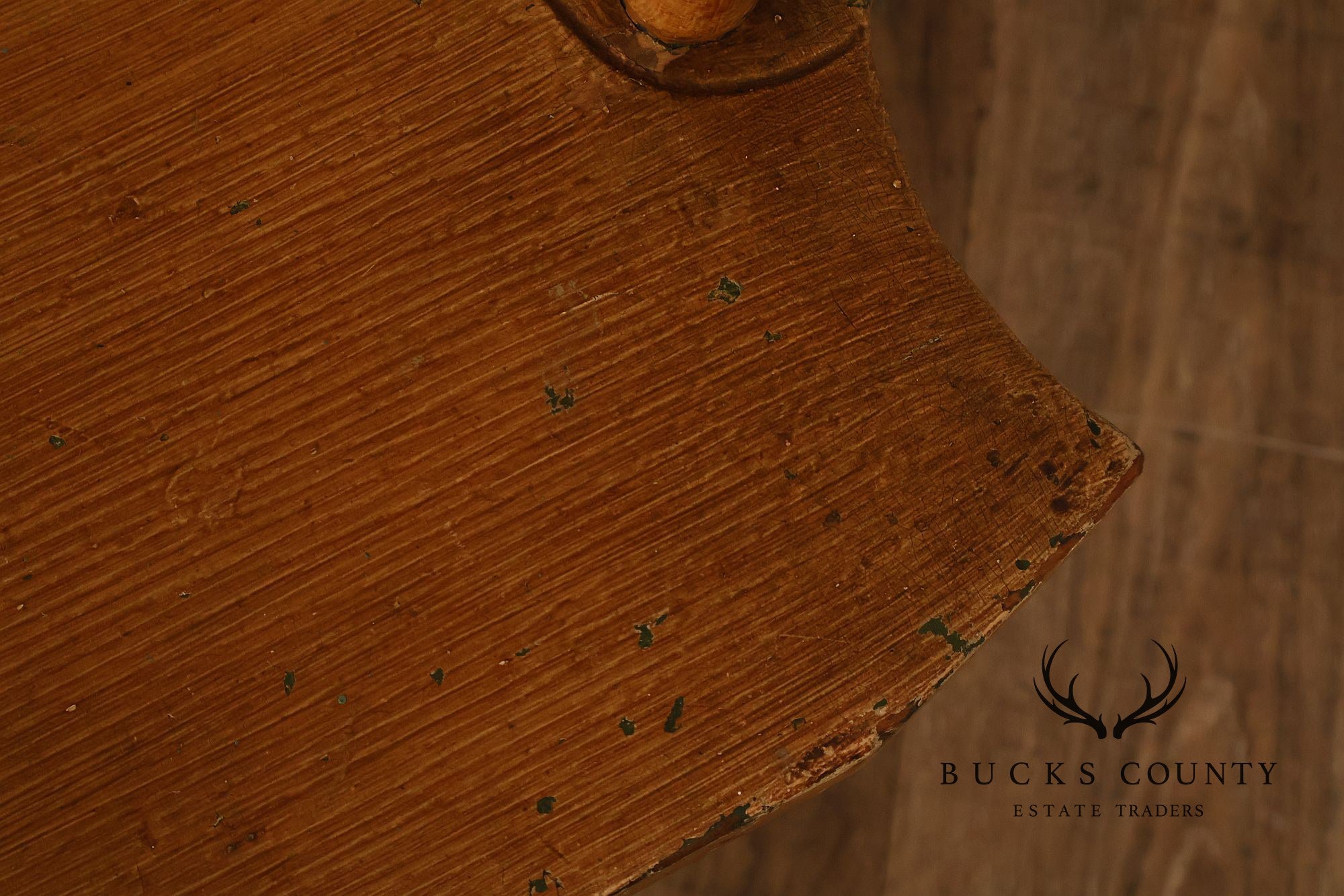 Antique Grain Painted American Deacons Bench