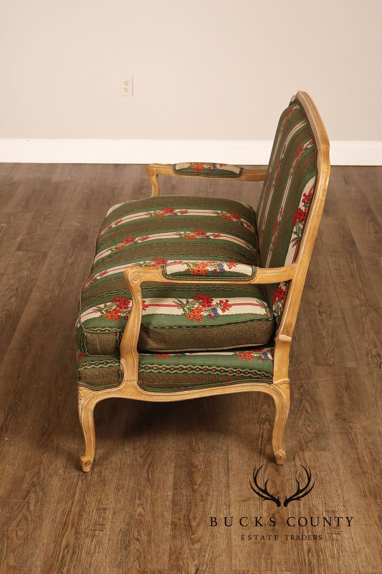 Kindel French Louis XV Style Painted Settee