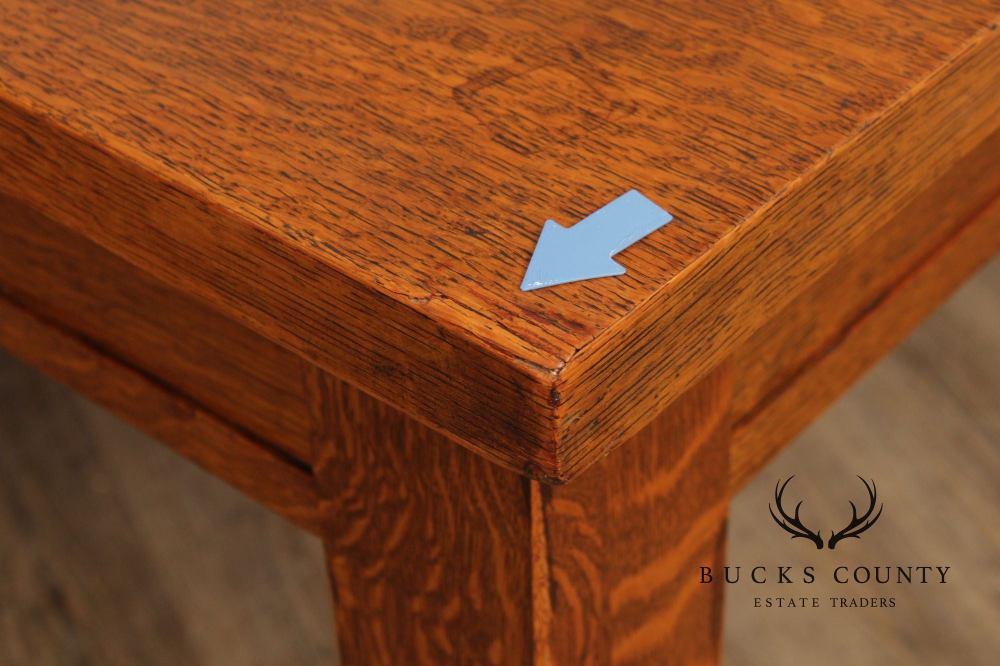 Stow & Davis Antique Mission Oak Dining Library Table