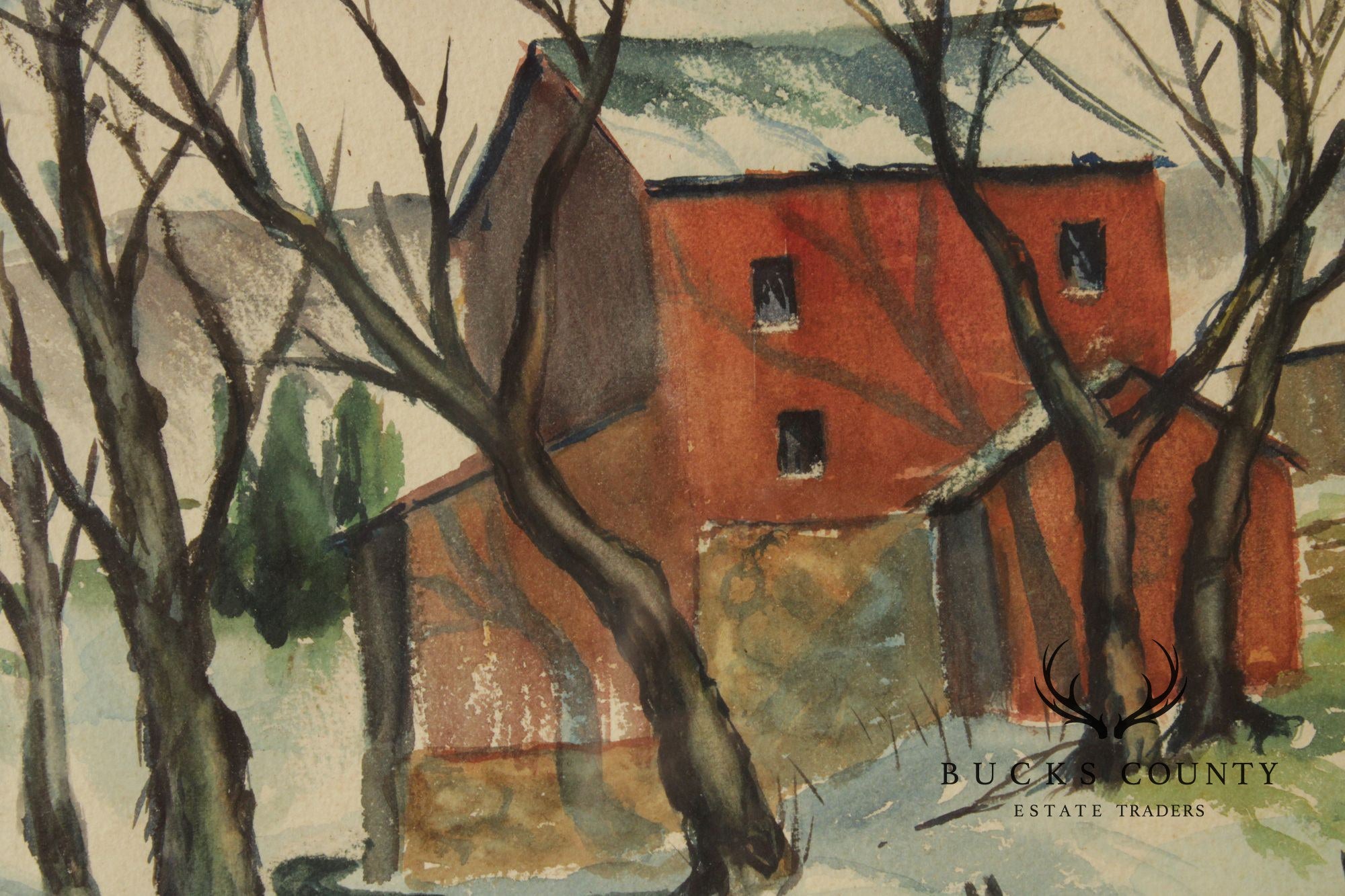 Deane Uptegrove Watercolor Painting, 'Early Spring in Sussex'