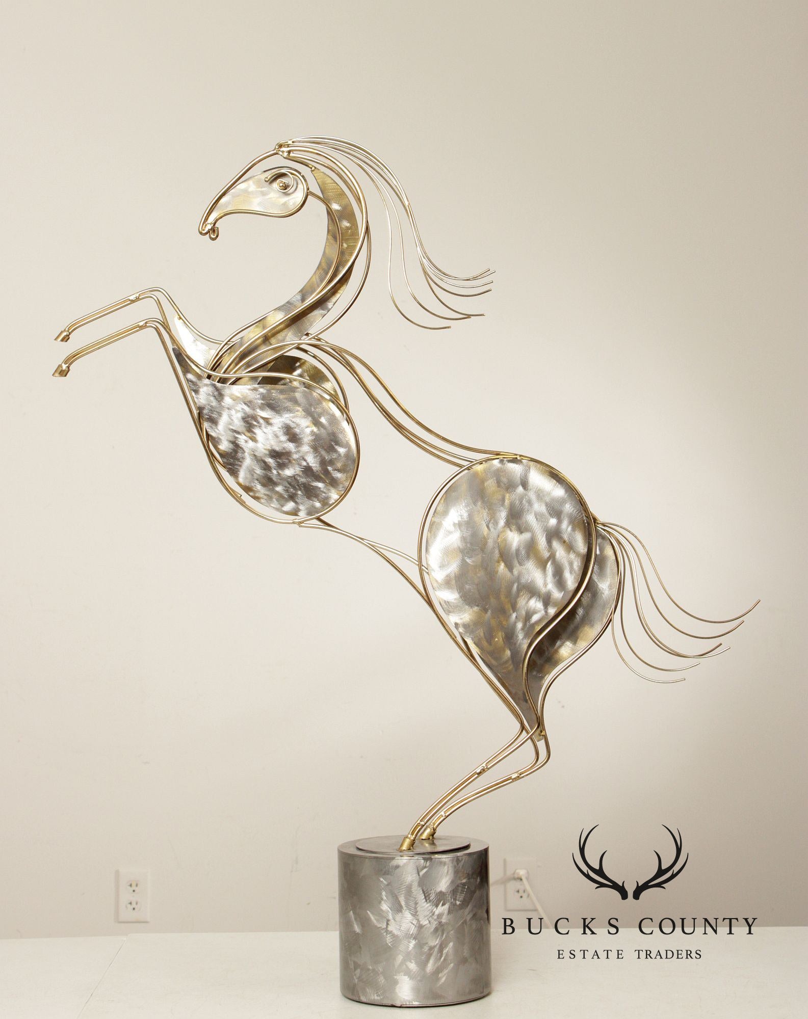 Curtis Jere Post Modern Rearing Horse Sculpture