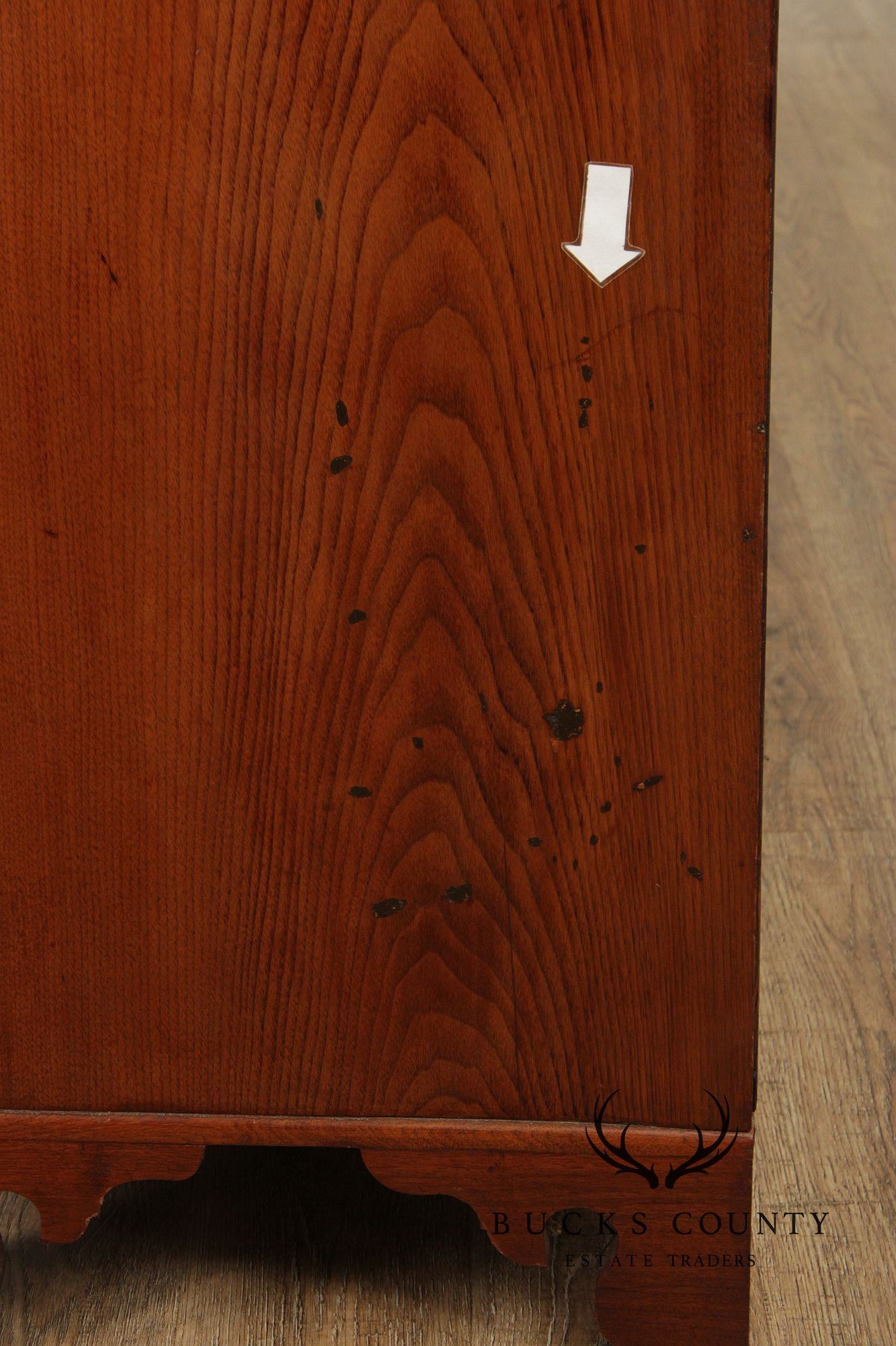 Antique American Walnut Chest With Blind Door Bookcase Top