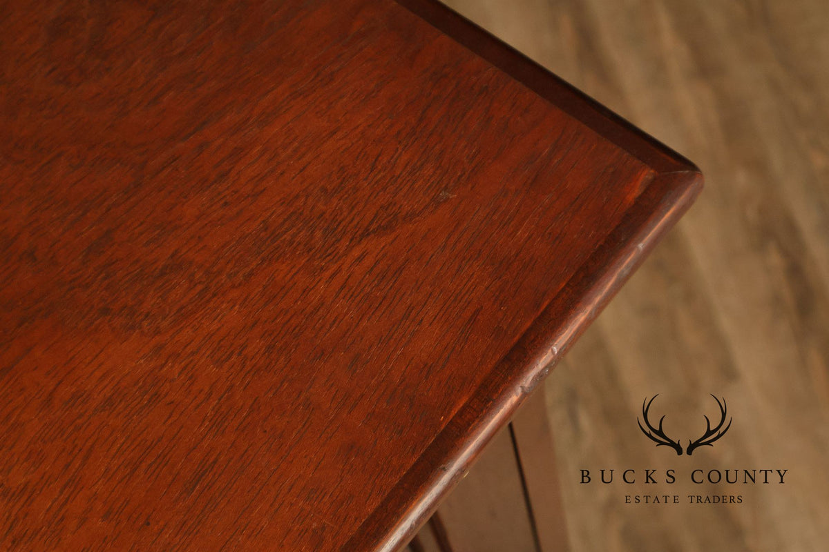 Traditional English Style Drop Front Bar Cabinet With A Stretcher Base