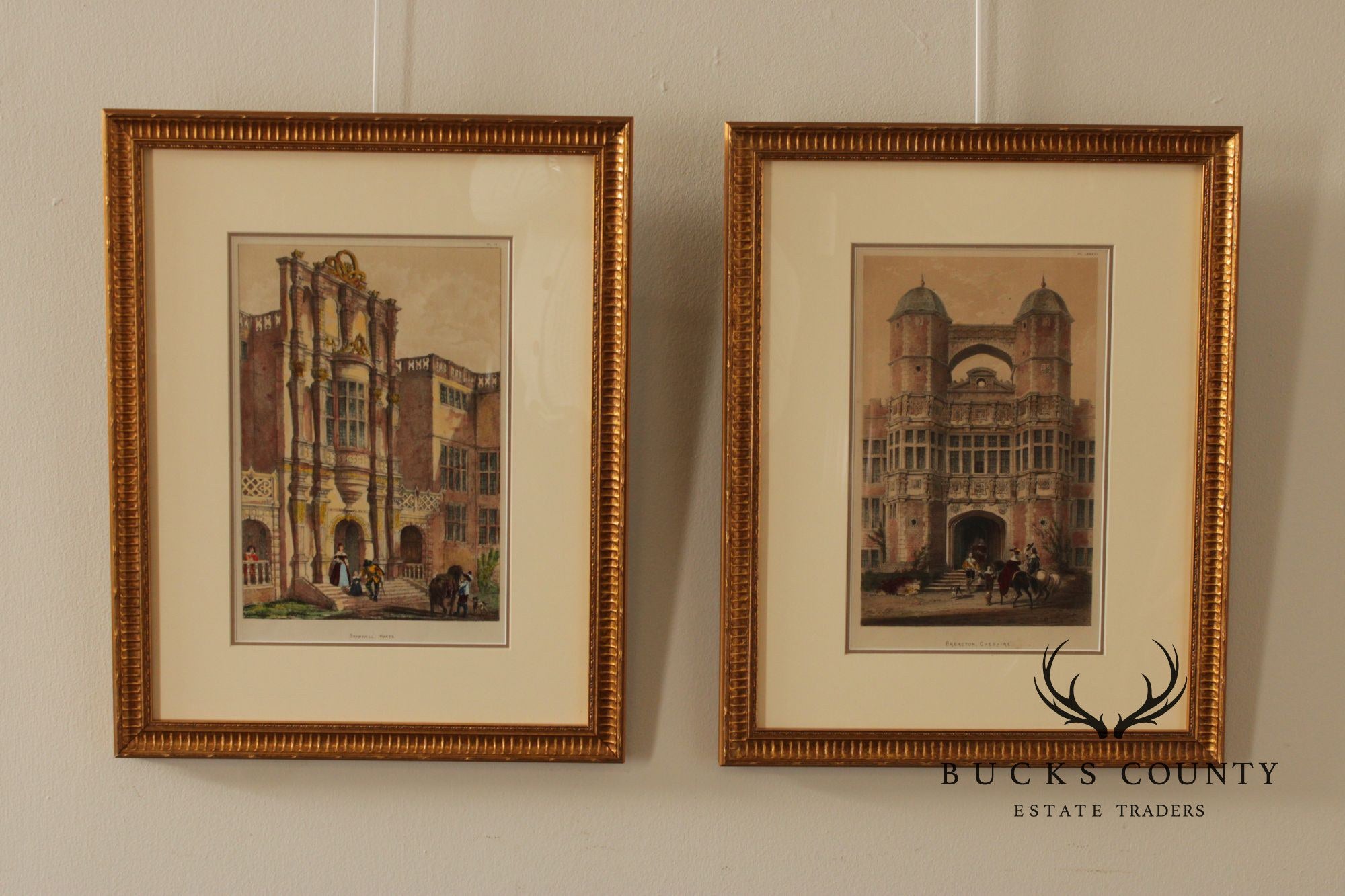 Joseph Nash Pair of Lithographs, 'Bramshill Hants' & 'Brereton, Cheshire'