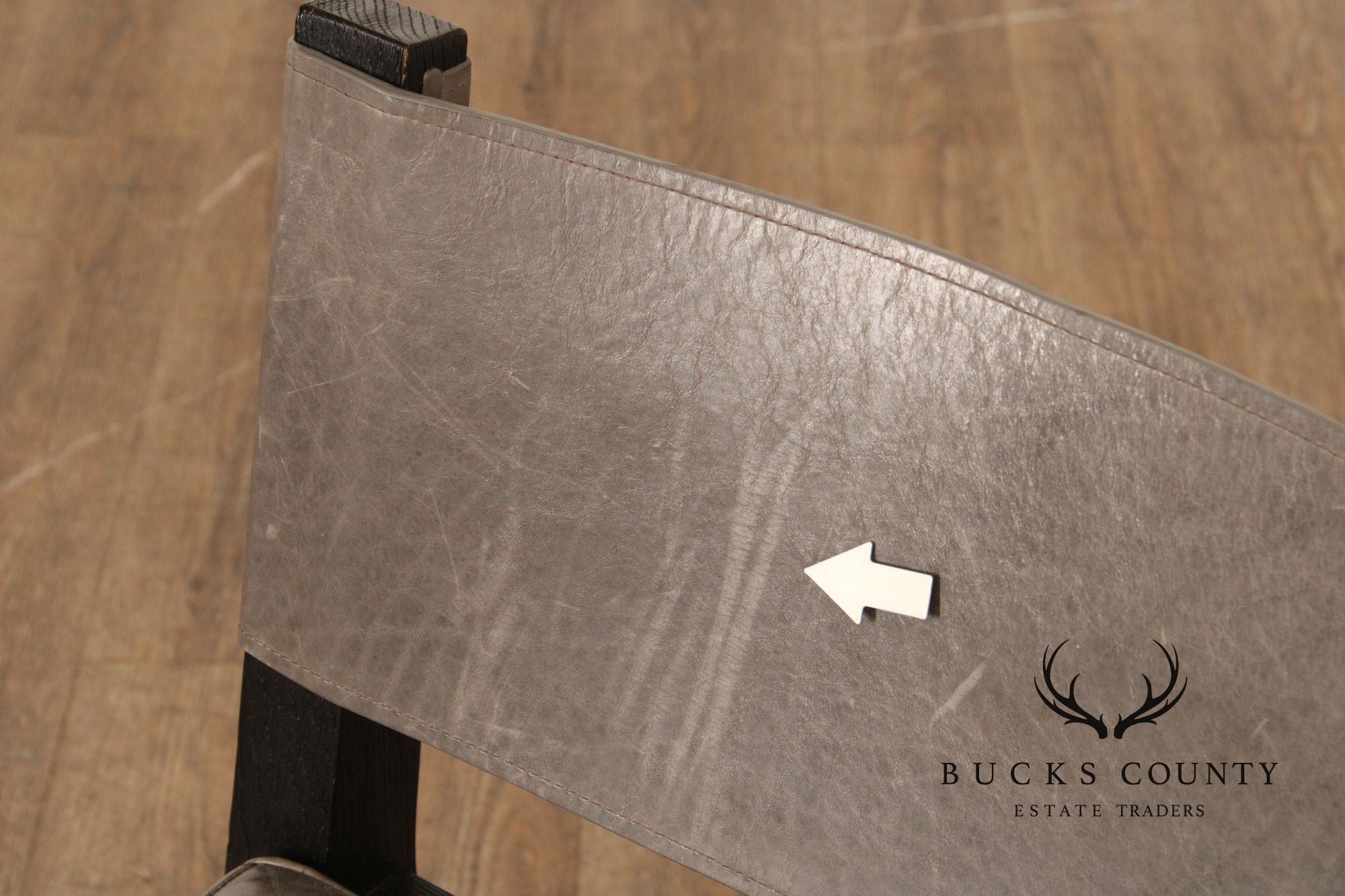 Restoration Hardware Saddle Leather Set Of Four Dining Chairs