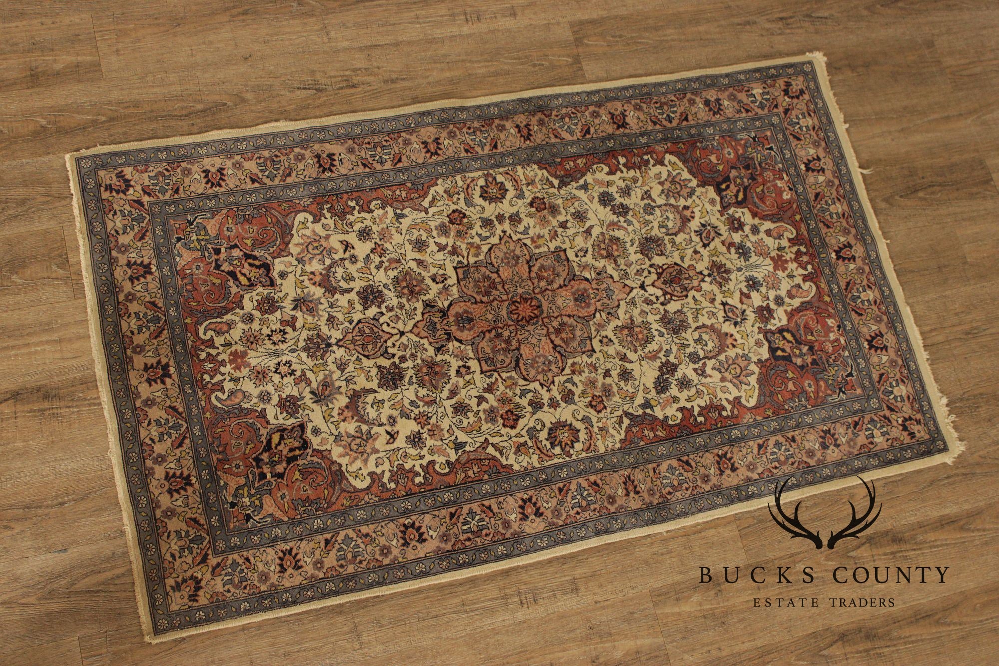 Persian Style Hand-Knotted Wool Area Rug – 2’ x 5’