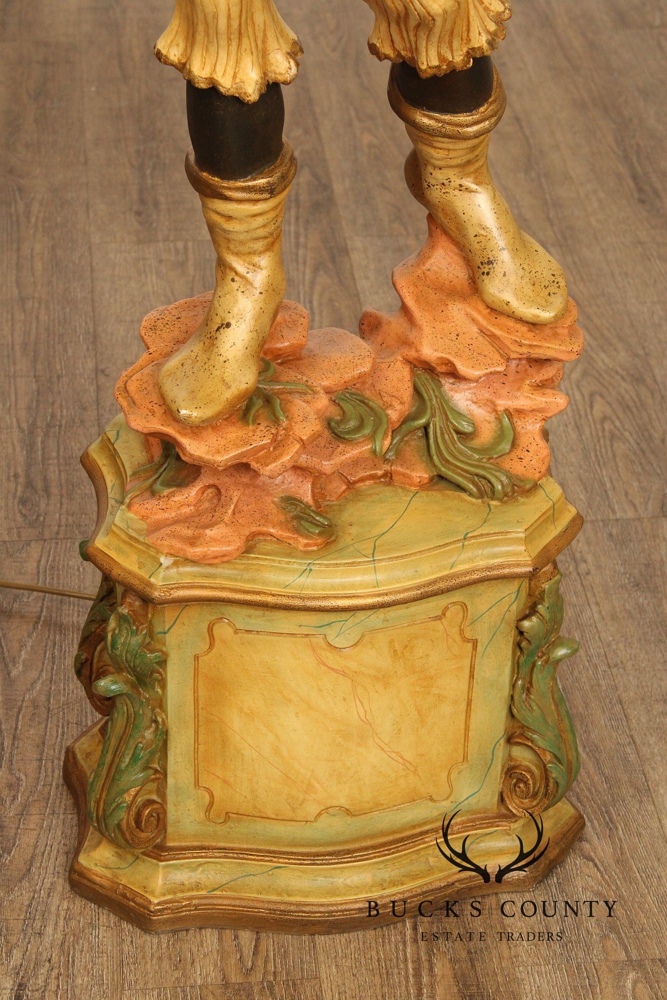 Vintage Pair Of Blackmoor Torchiere Floor Lamps