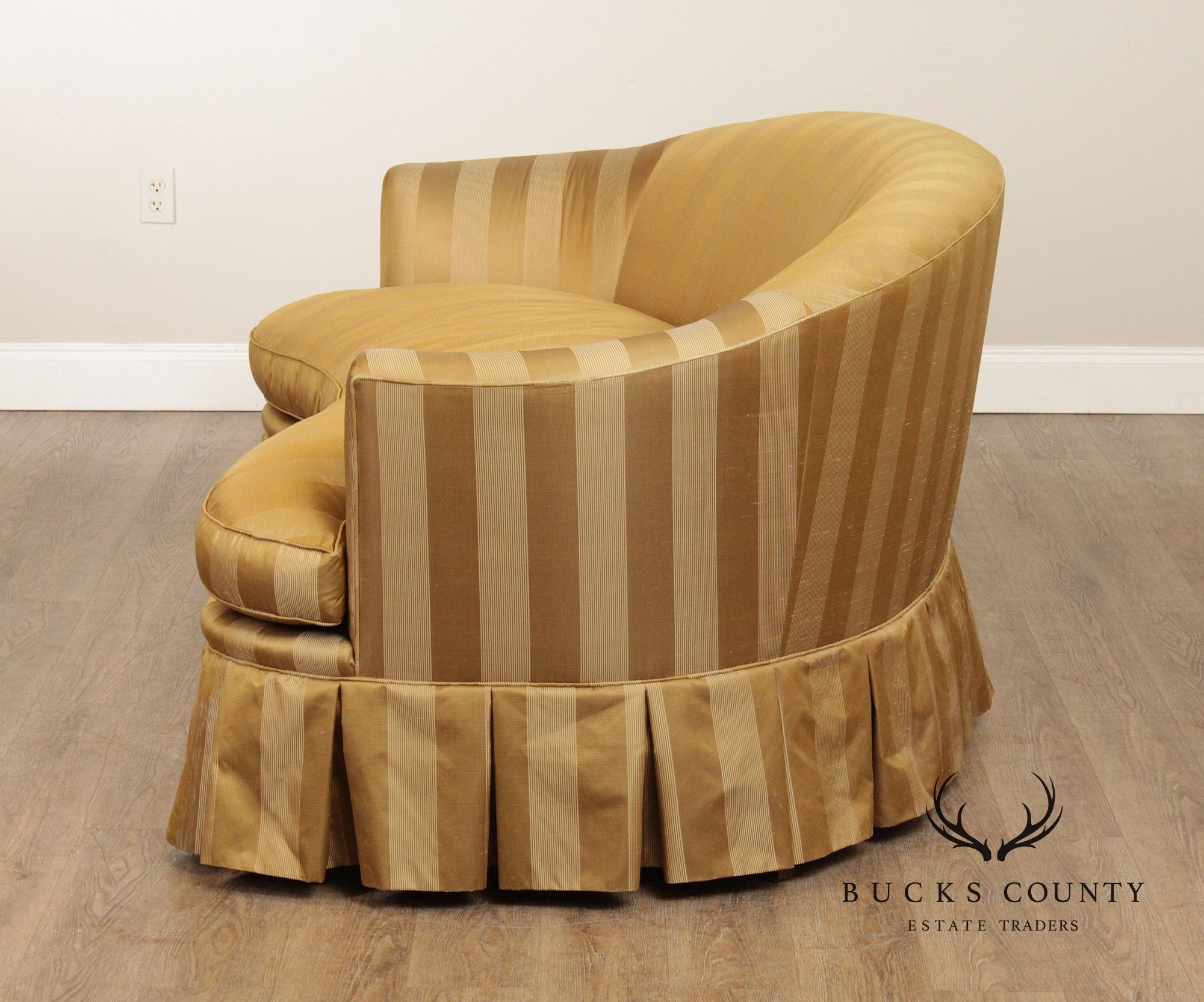 TRS Furniture Inc. Custom Upholstered Curved Back Sofa