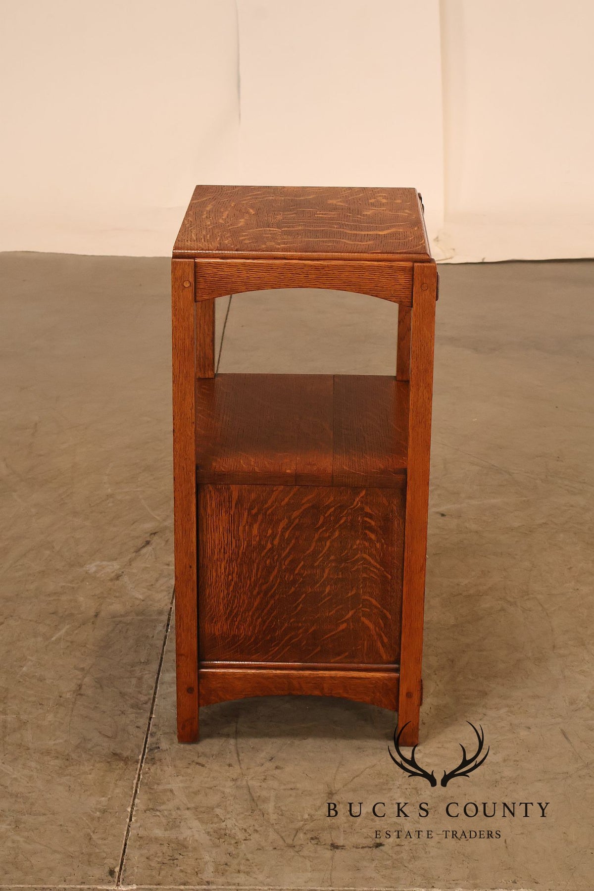 Antique Charles P. Limbert Mission Oak Somno Stand