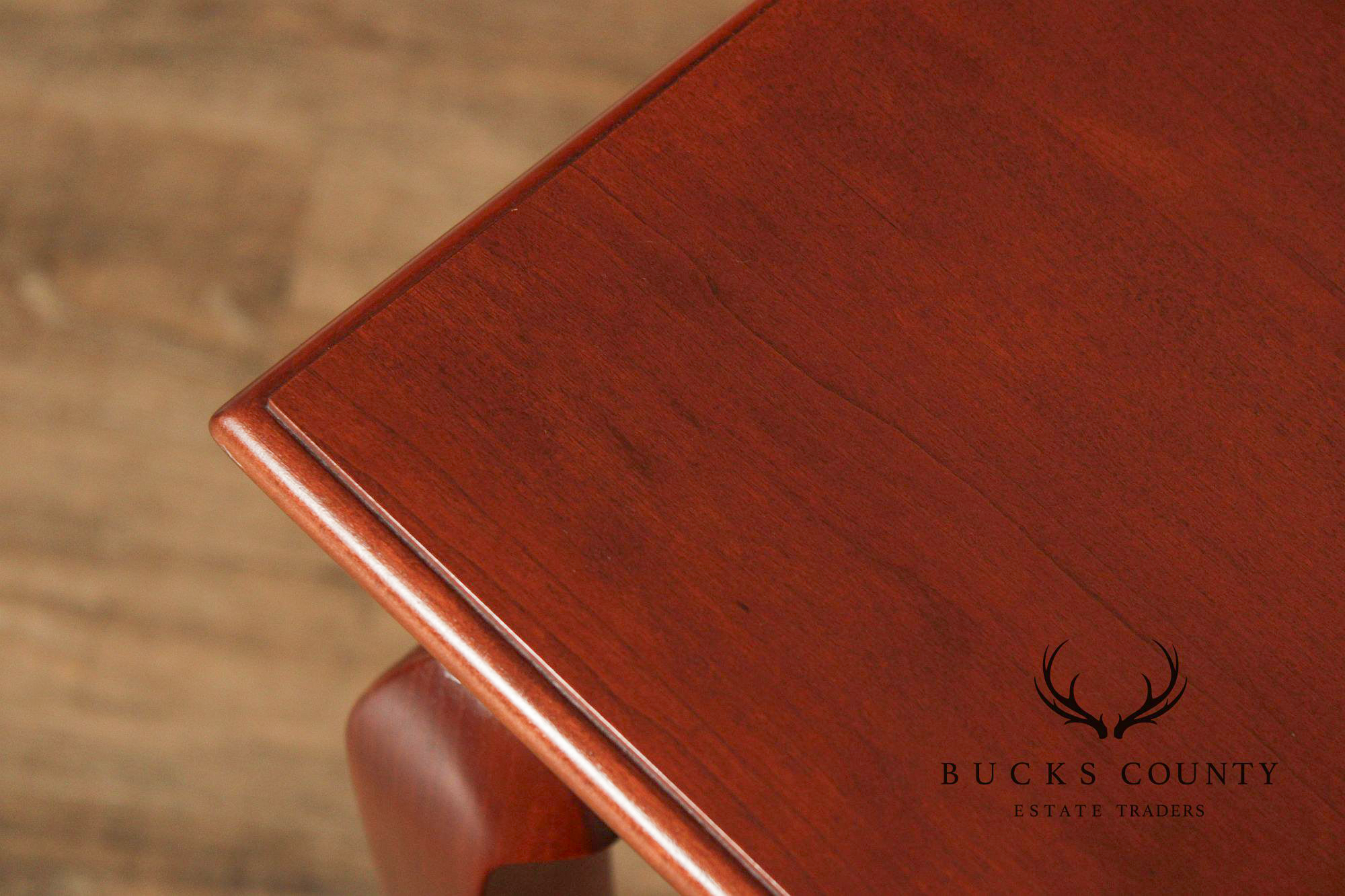 Queen Anne Style Bench Made Pair of Cherry End Tables
