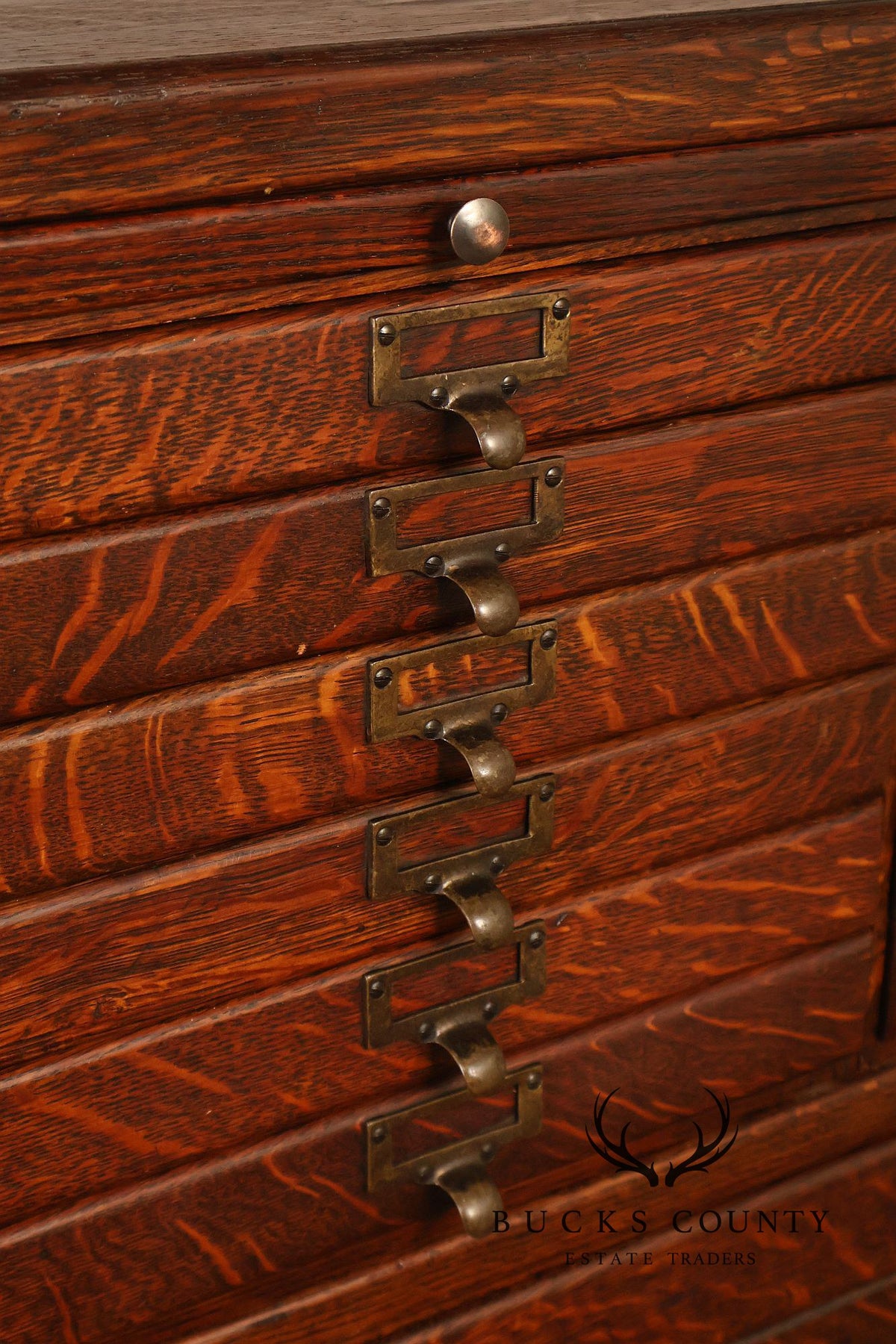 Antique Early 1900s Macey Oak Multi-Drawer Stacking Filing Cabinet